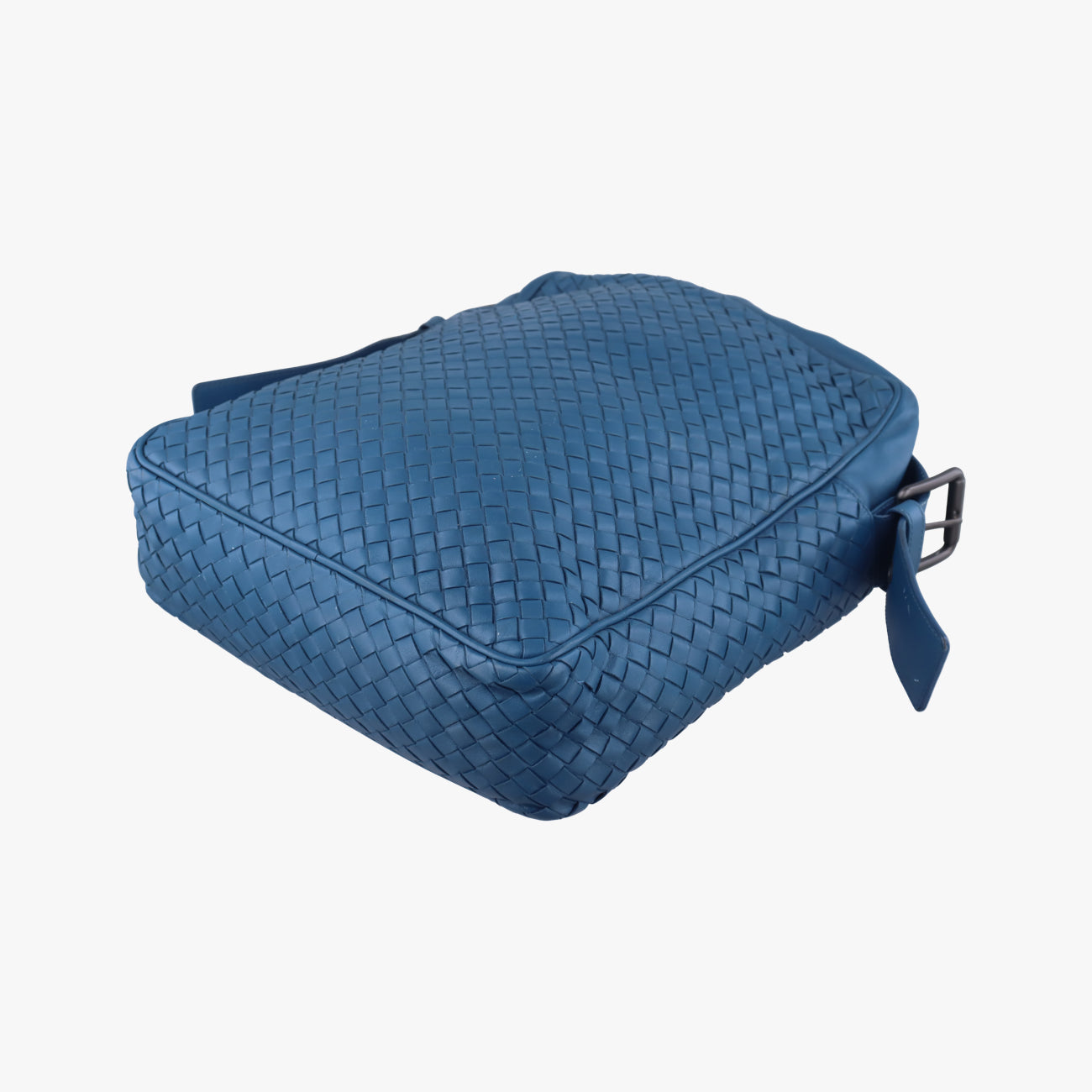 Pre-owned Bottega Veneta Intrecciato Blue lambskin  shoulderbag | stylenewstar