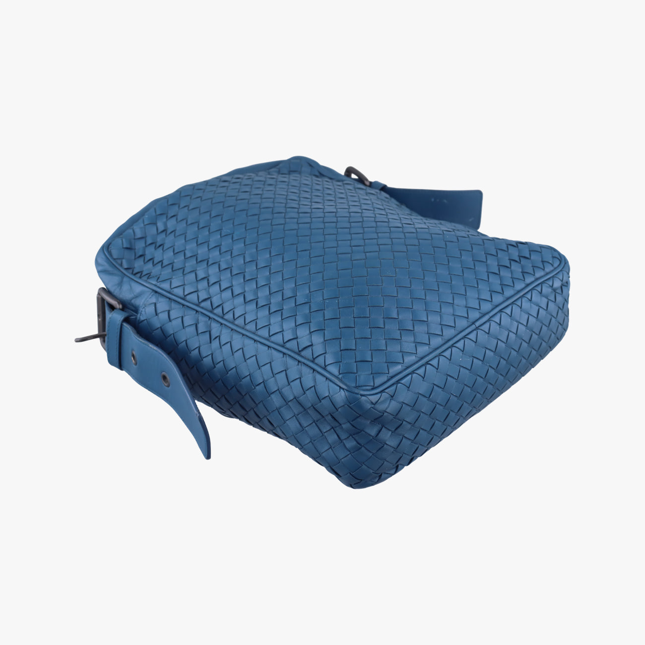 Pre-owned Bottega Veneta Intrecciato Blue lambskin  shoulderbag | stylenewstar