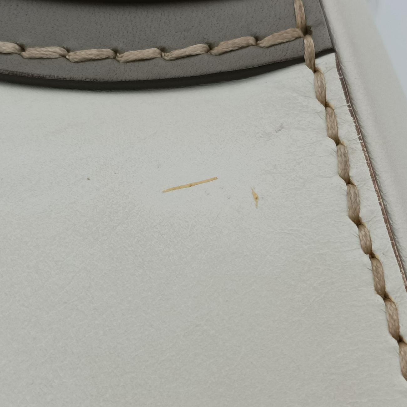 Vintage Prada City calf stitch handle Beige x White Leather BL0920 shoulderbag | stylenewstar