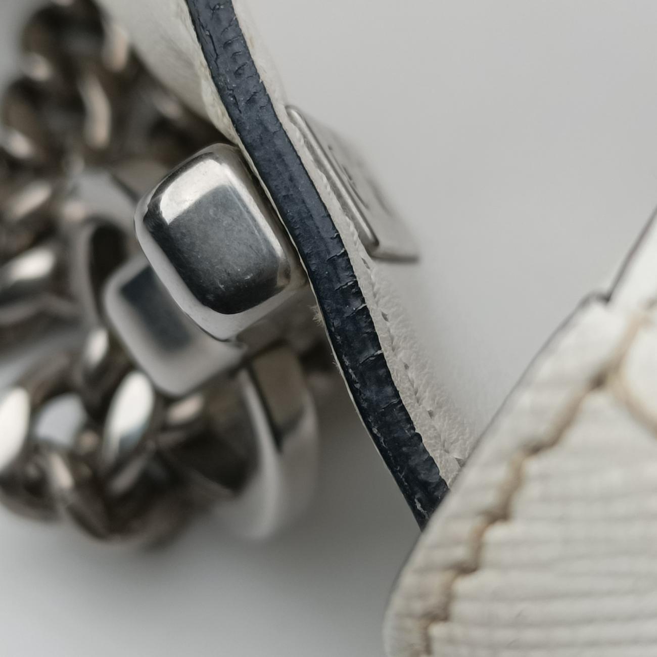 Vintage Prada Sidonie White SAFFIANO　Leather 1BD219 shoulderbag | stylenewstar