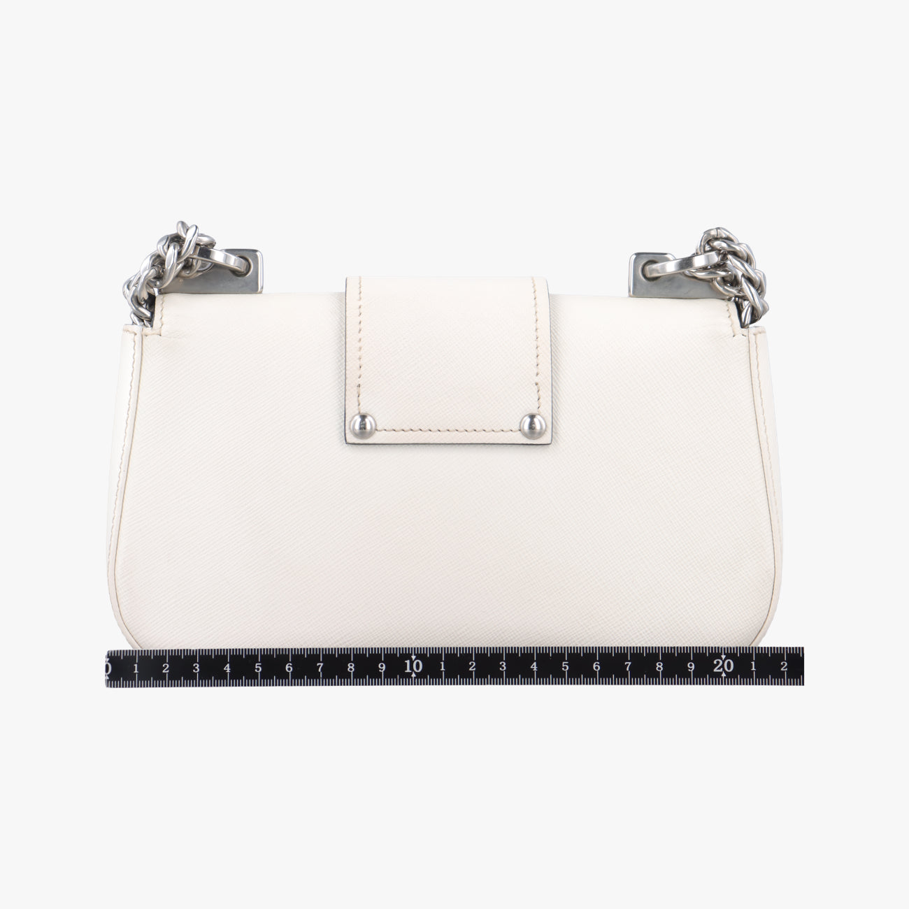Vintage Prada Sidonie White SAFFIANO　Leather 1BD219 shoulderbag | stylenewstar