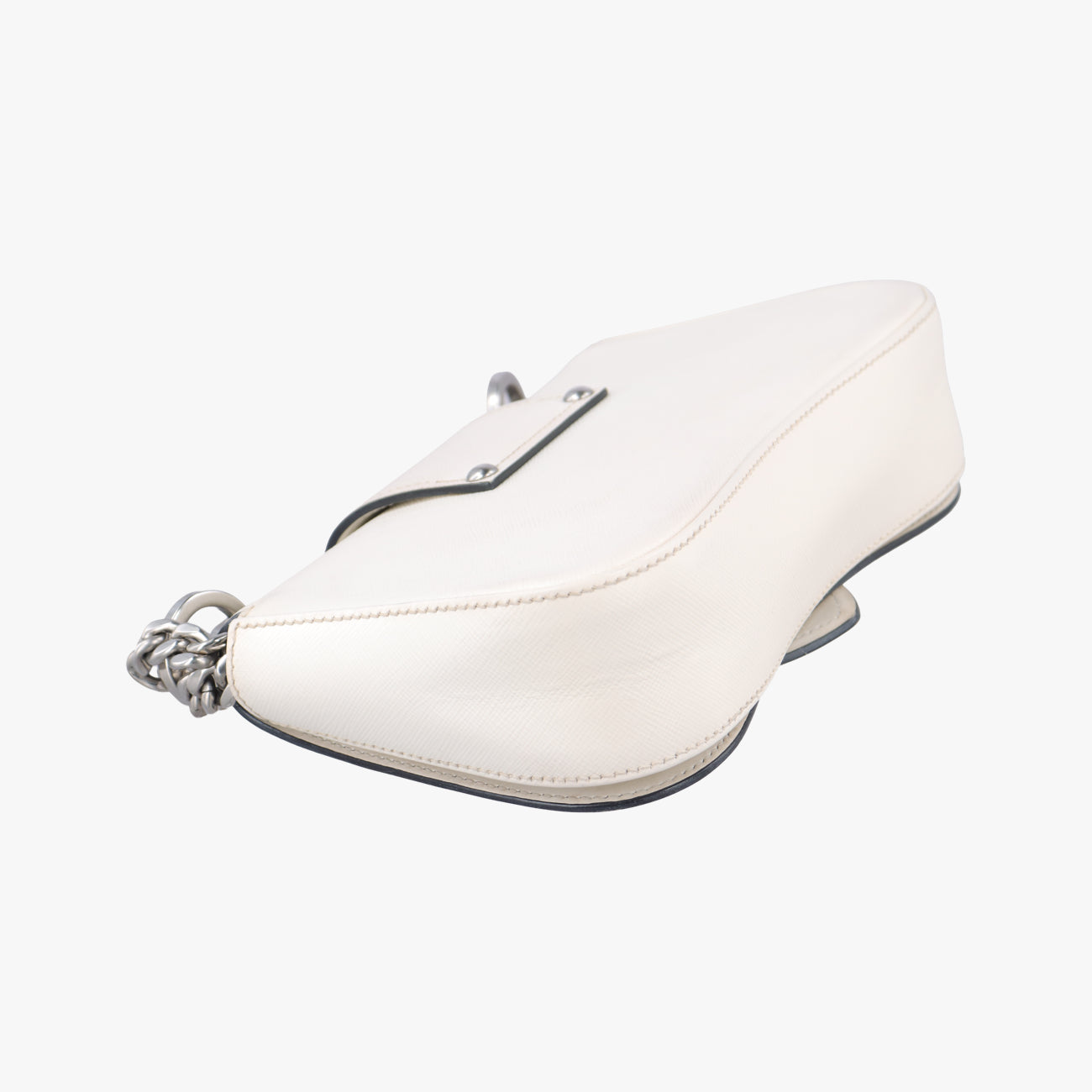 Vintage Prada Sidonie White SAFFIANO　Leather 1BD219 shoulderbag | stylenewstar