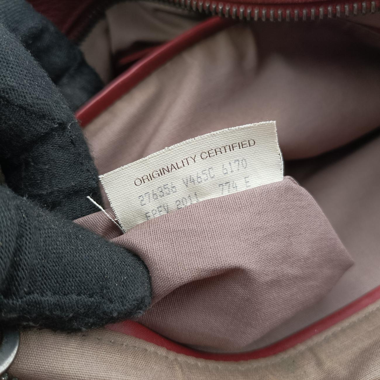 Pre-owned Bottega Veneta Intrecciato Burgundy lambskin  shoulderbag | stylenewstar