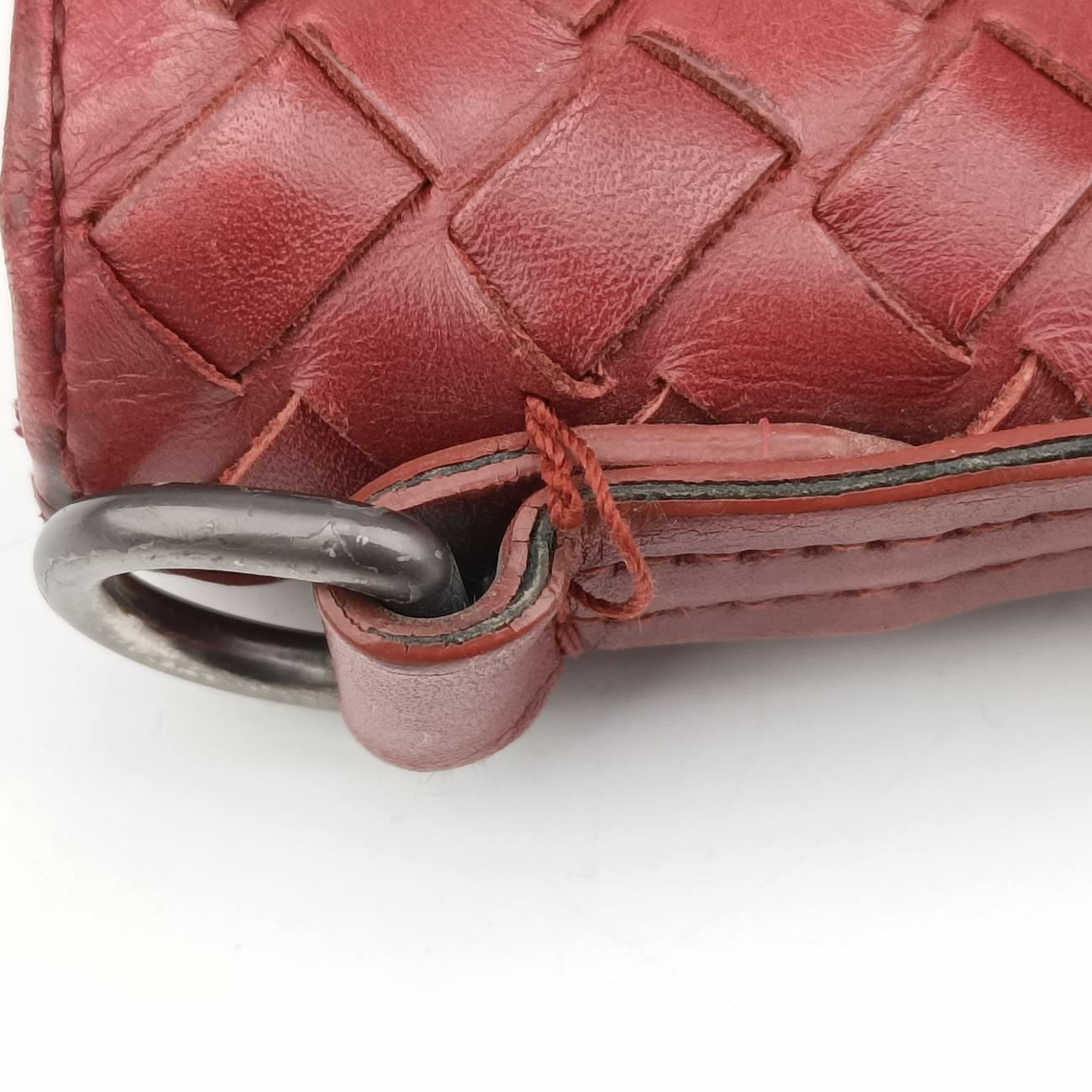 Pre-owned Bottega Veneta Intrecciato Burgundy lambskin  shoulderbag | stylenewstar
