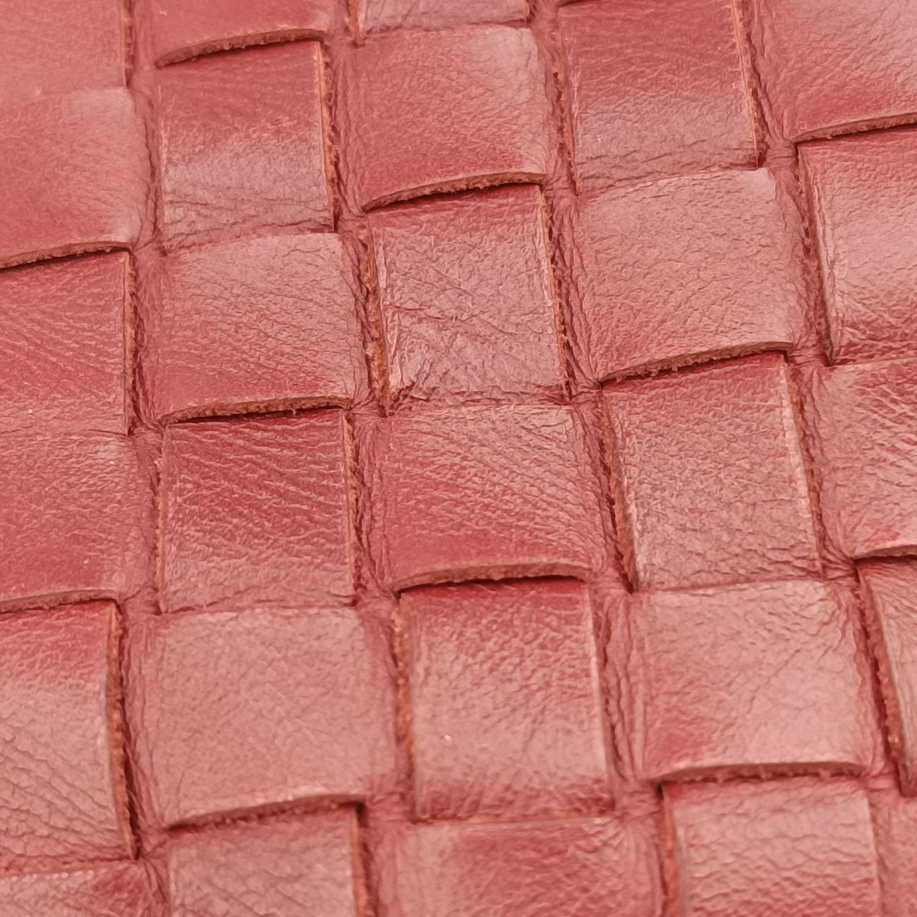 Pre-owned Bottega Veneta Intrecciato Burgundy lambskin  shoulderbag | stylenewstar