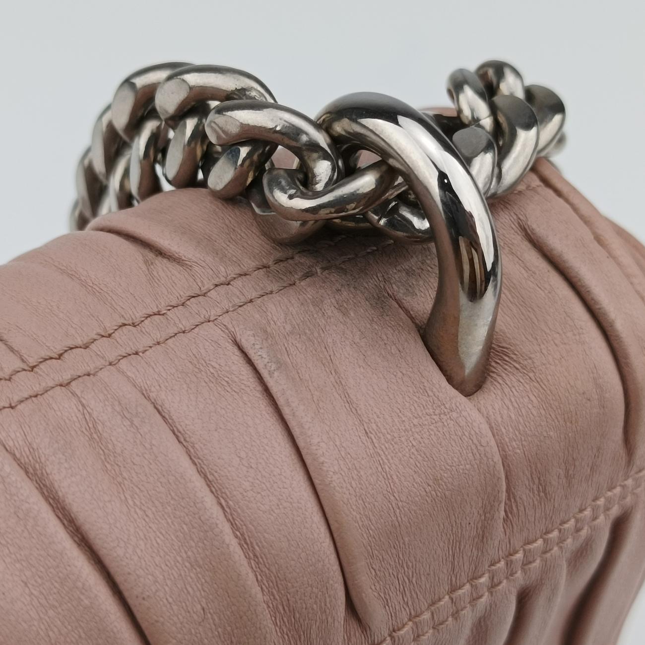 Pre-owned Prada Nappa Gaufre Pink Leather 1BD140 shoulderbag | stylenewstar