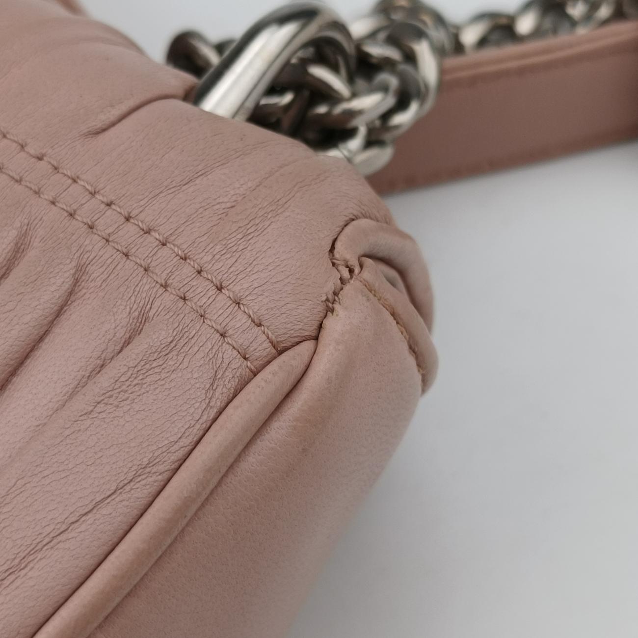 Pre-owned Prada Nappa Gaufre Pink Leather 1BD140 shoulderbag | stylenewstar