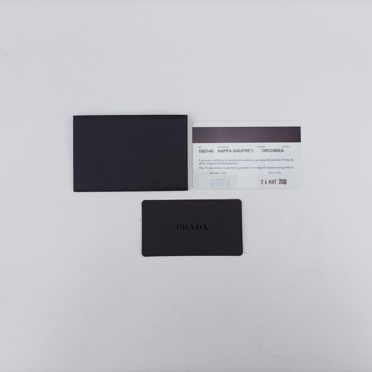 Pre-owned Prada Nappa Gaufre Pink Leather 1BD140 shoulderbag | stylenewstar