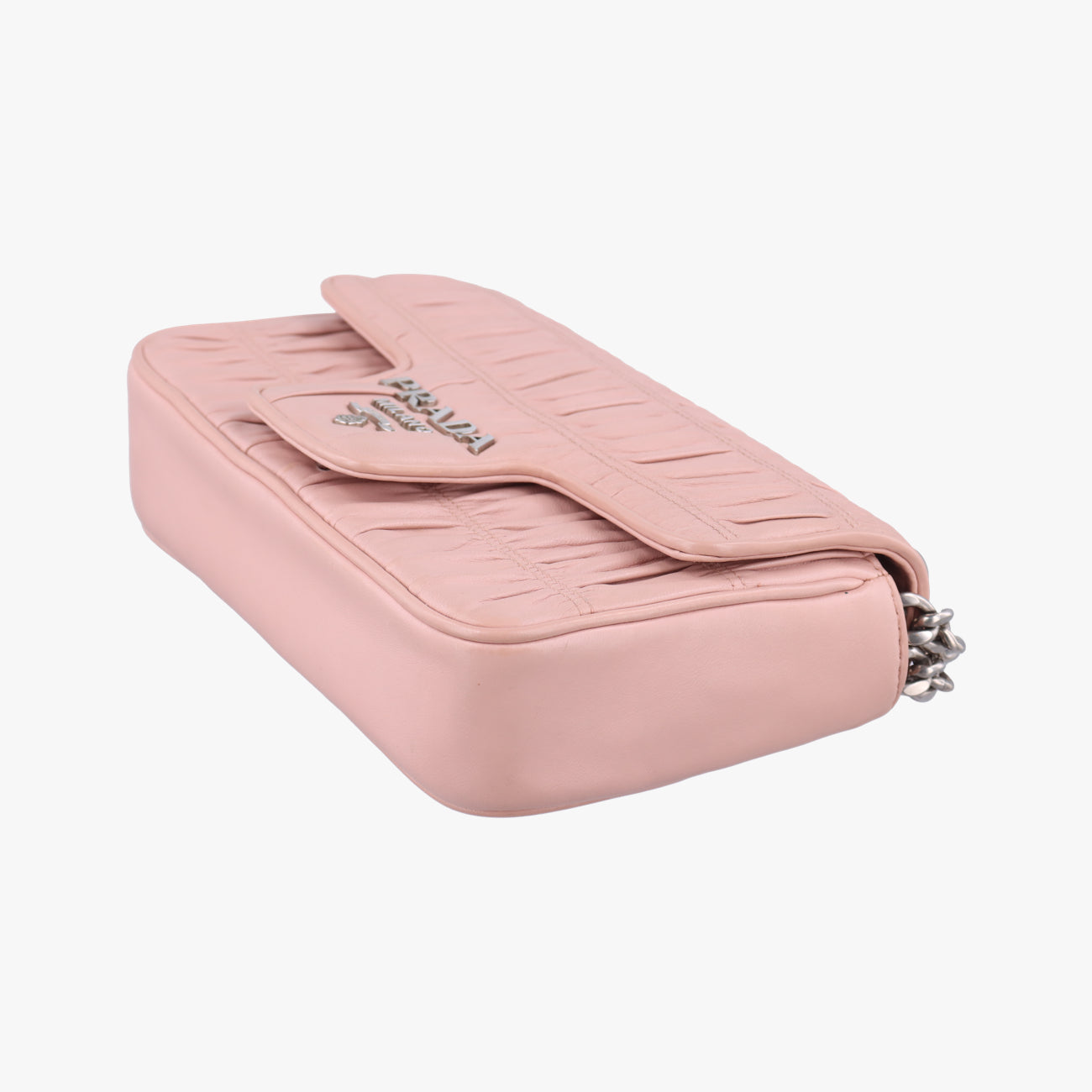 Pre-owned Prada Nappa Gaufre Pink Leather 1BD140 shoulderbag | stylenewstar