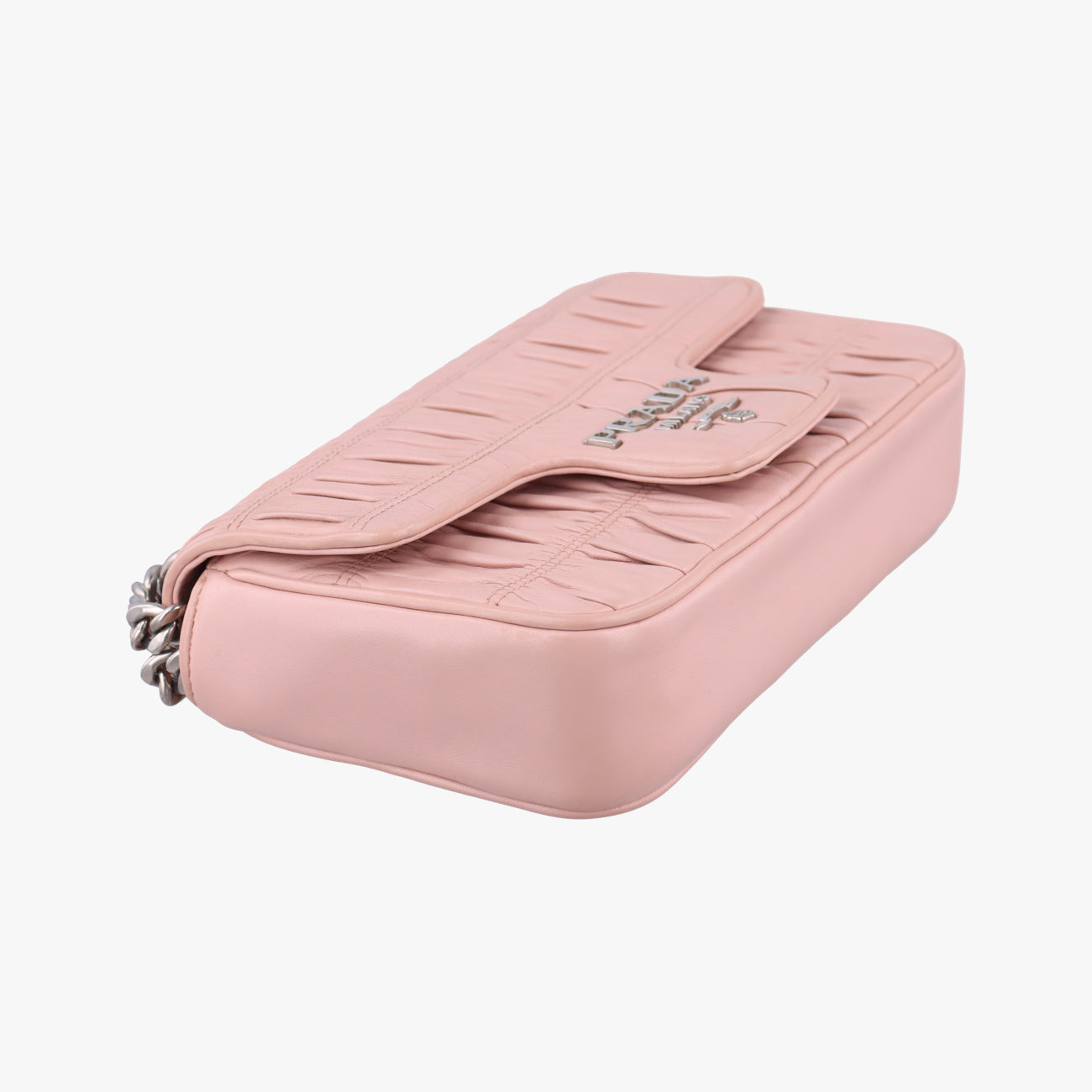 Pre-owned Prada Nappa Gaufre Pink Leather 1BD140 shoulderbag | stylenewstar
