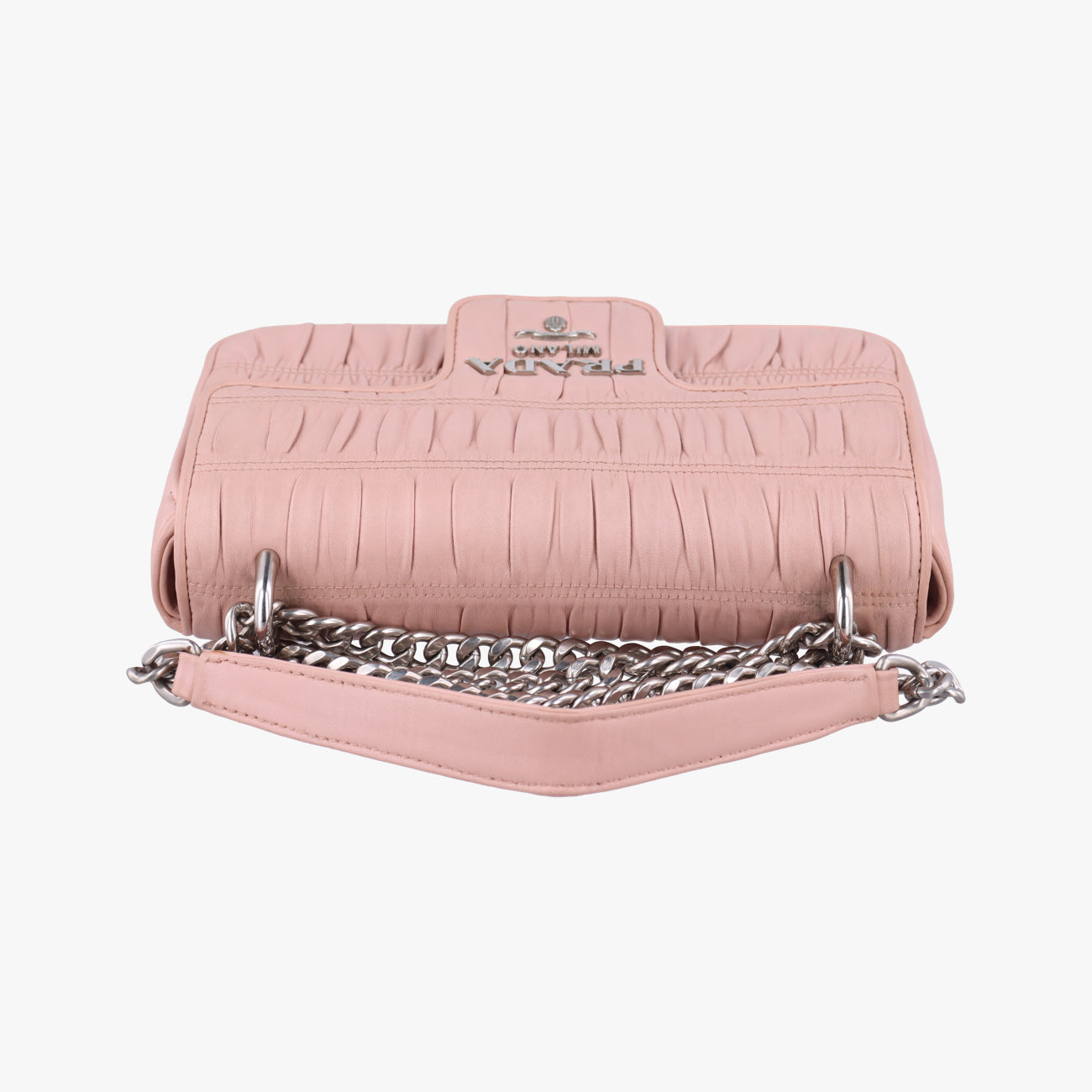 Pre-owned Prada Nappa Gaufre Pink Leather 1BD140 shoulderbag | stylenewstar