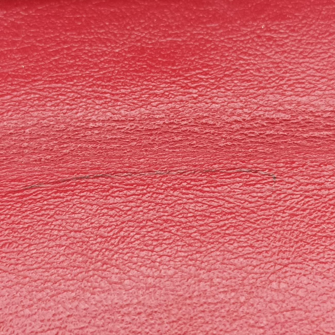 Pre-owned Gucci GG Marmont Black×red Leather 443497 shoulderbag | stylenewstar