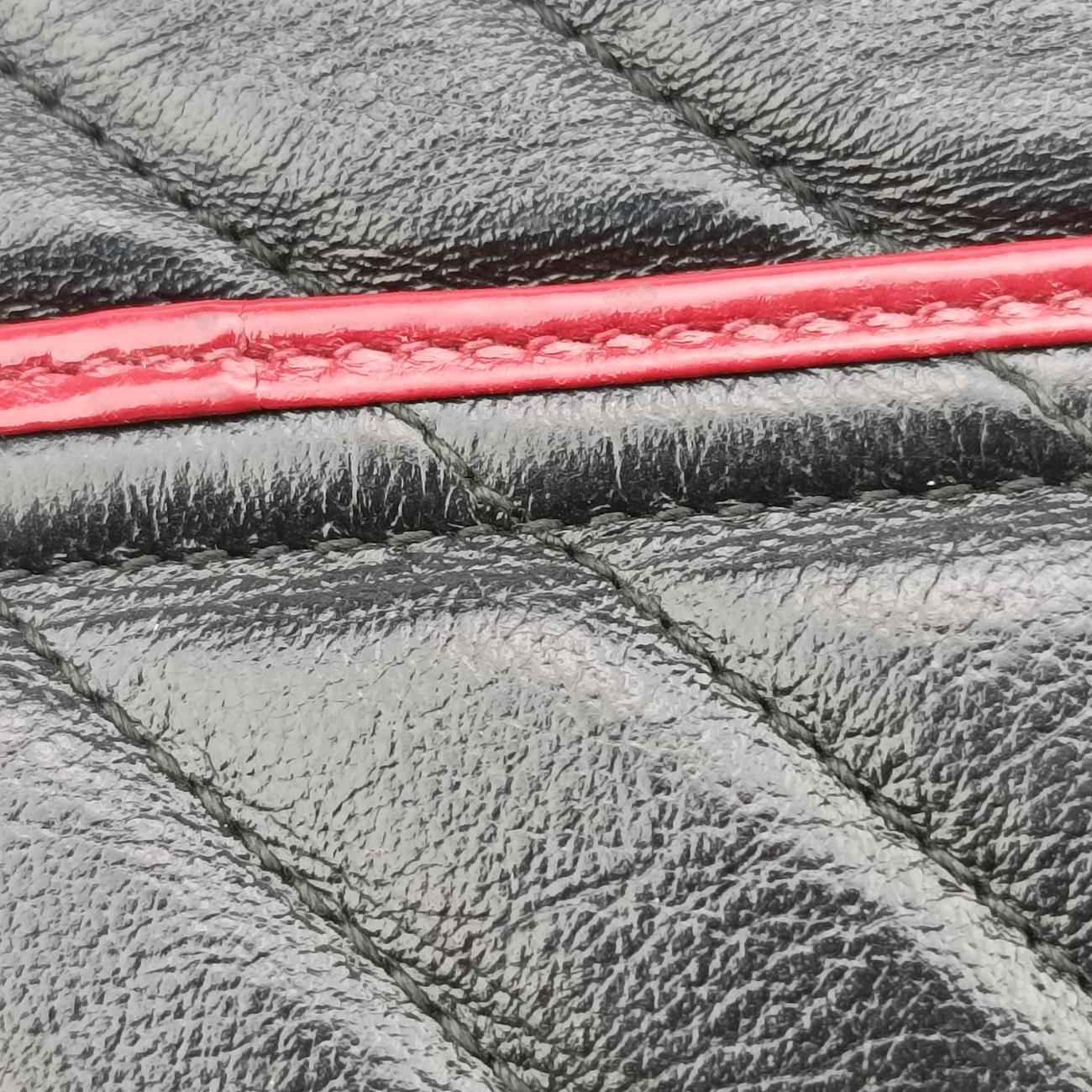 Pre-owned Gucci GG Marmont Black×red Leather 443497 shoulderbag | stylenewstar