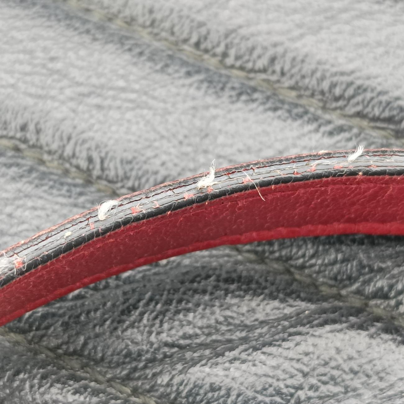 Pre-owned Gucci GG Marmont Black×red Leather 443497 shoulderbag | stylenewstar