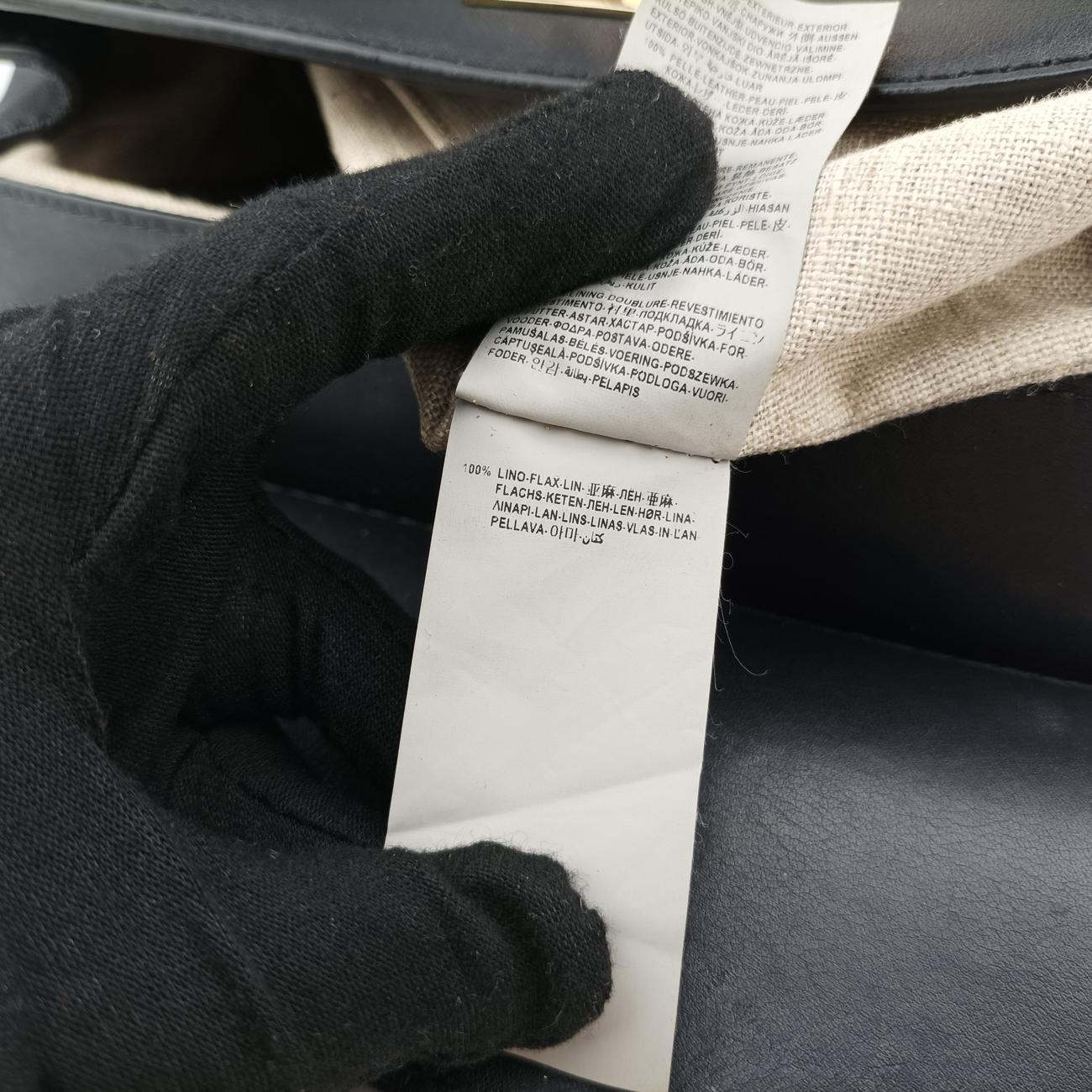 Pre-owned VERSACE Palazzo Empire Black Leather  shoulderbag | stylenewstar