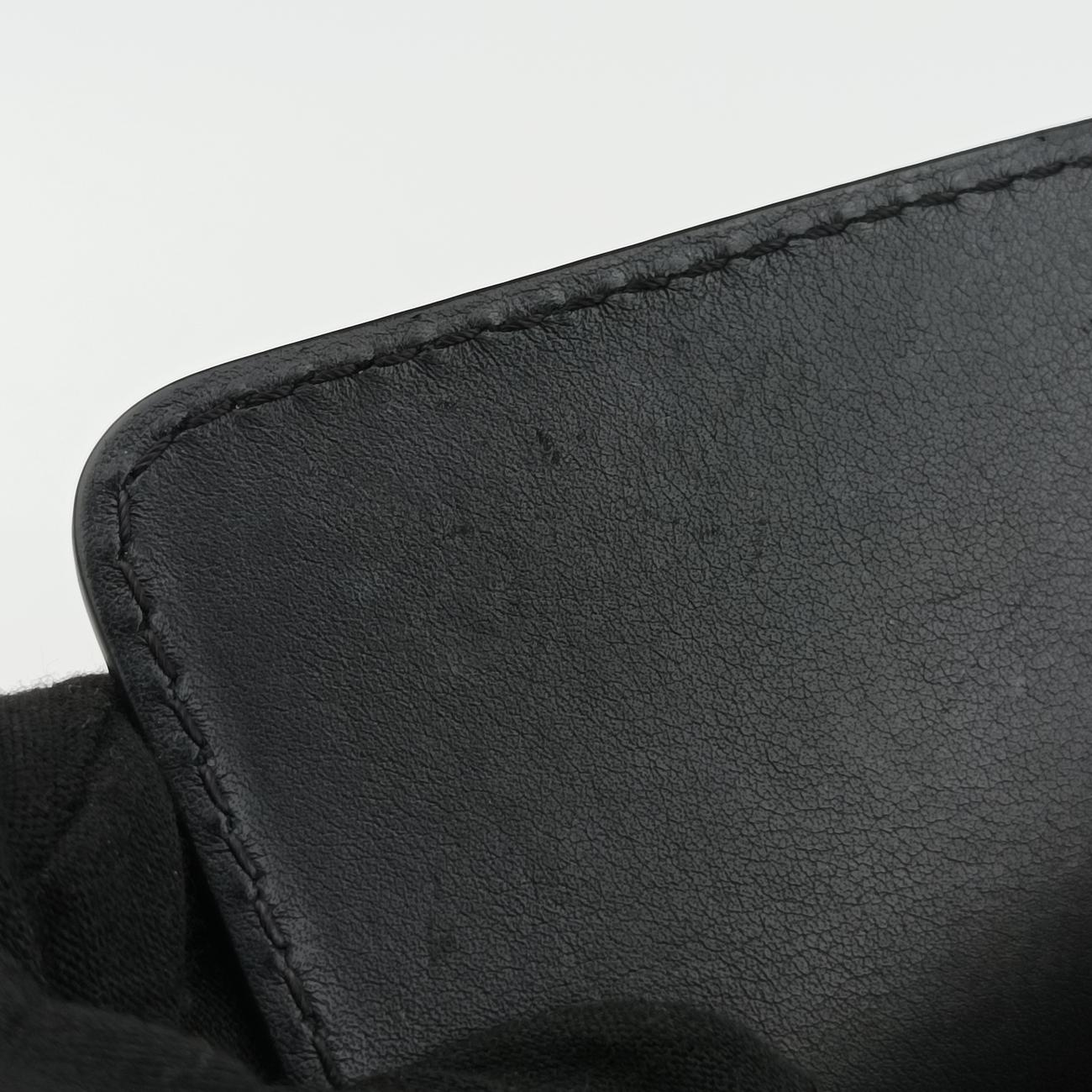 Pre-owned VERSACE Palazzo Empire Black Leather  shoulderbag | stylenewstar