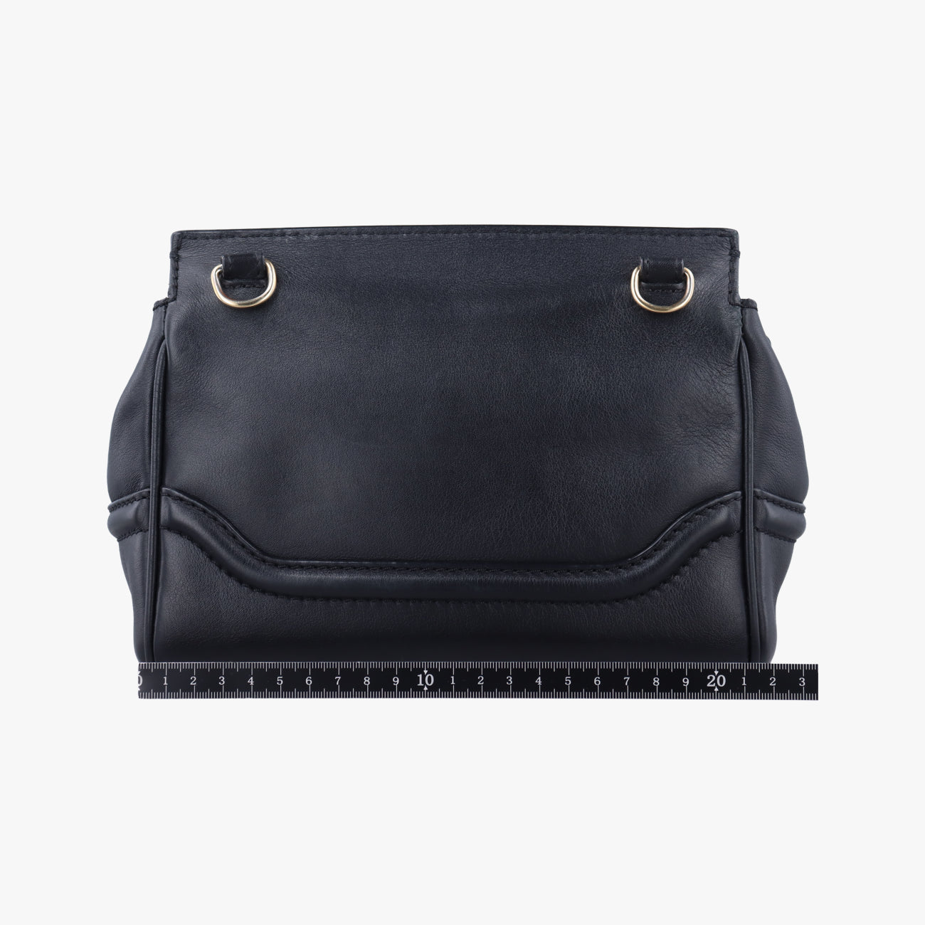 Pre-owned VERSACE Palazzo Empire Black Leather  shoulderbag | stylenewstar