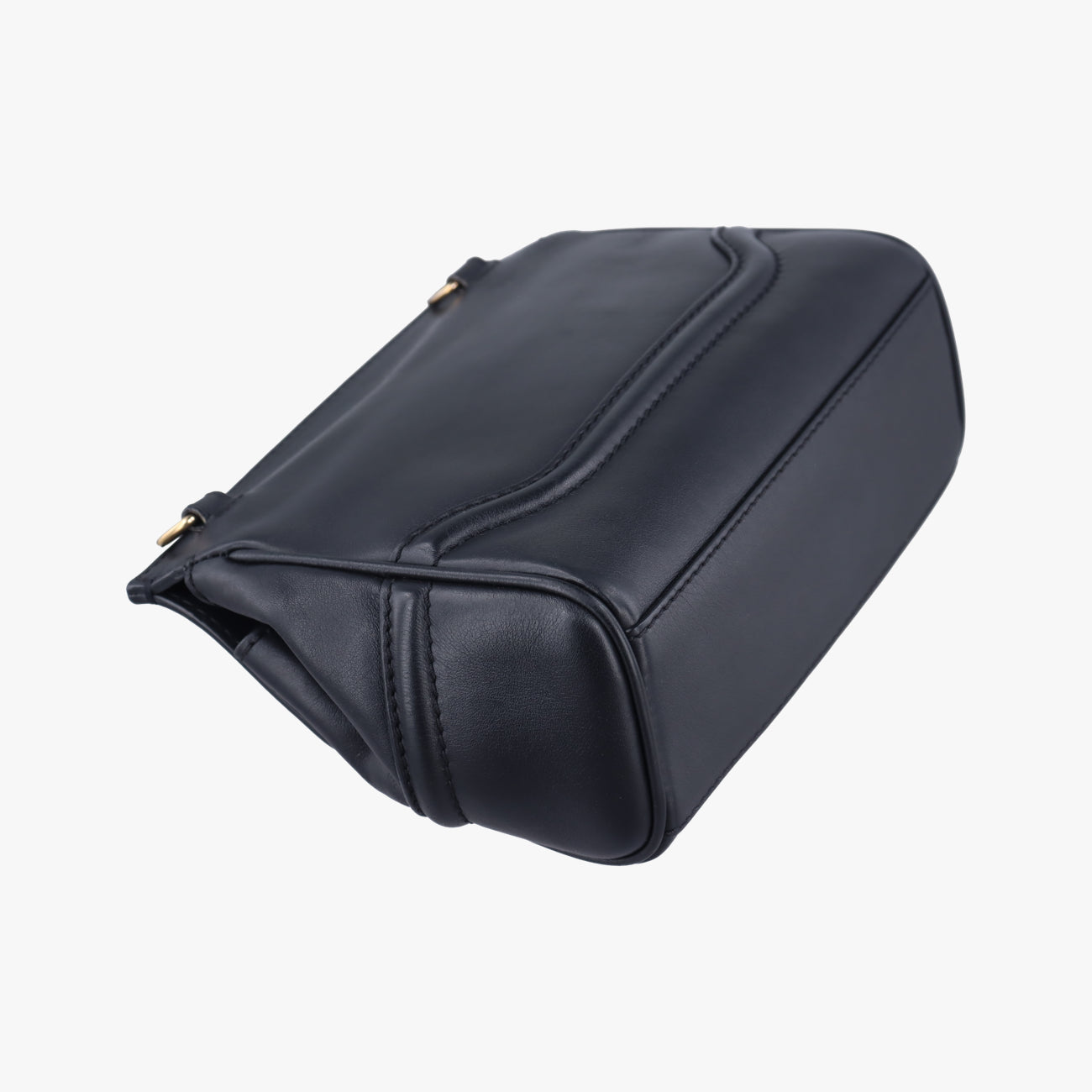 Pre-owned VERSACE Palazzo Empire Black Leather  shoulderbag | stylenewstar