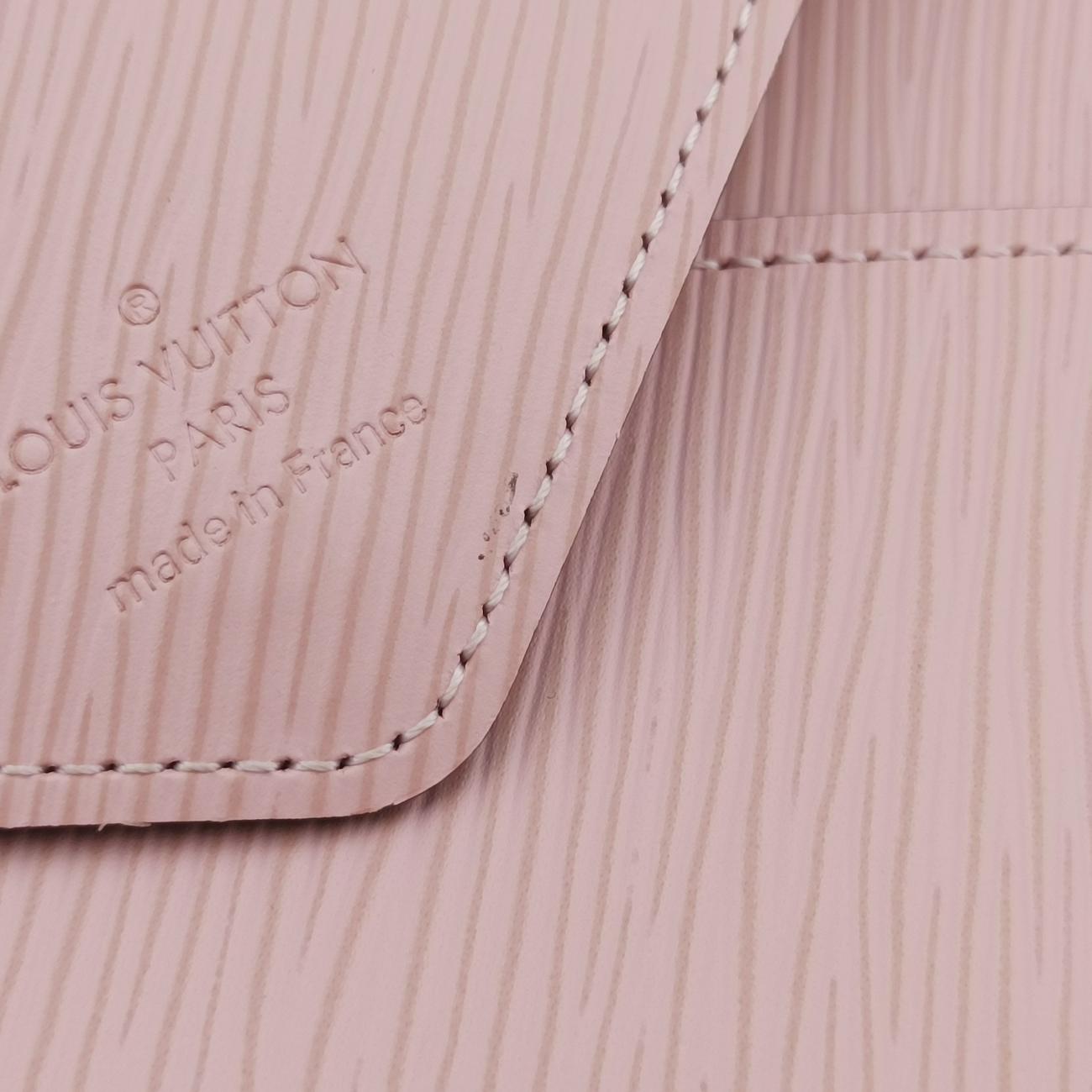 Pre-owned Louis Vuitton Pochette Rose Ballerine Epi M62457 clutchbag | stylenewstar