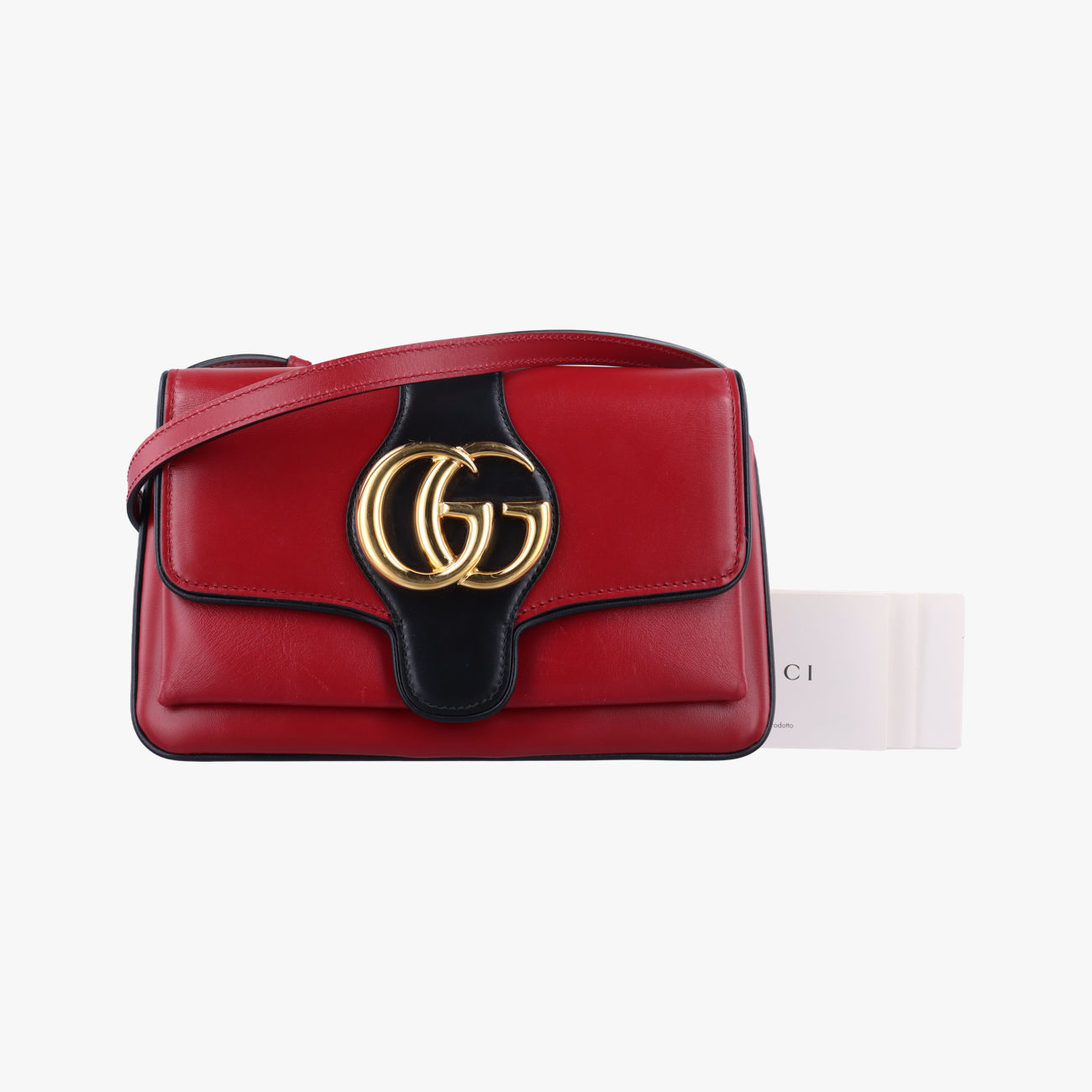 Vintage Gucci Arli Red×black Leather 550129 shoulderbag | stylenewstar