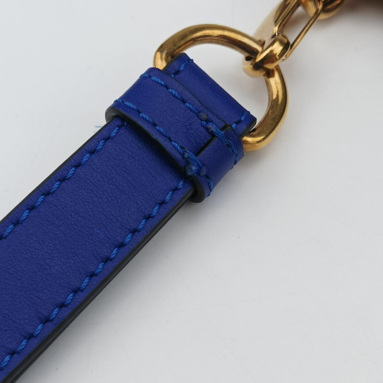 Pre-owned VERSACE La Medusa Blue Leather  shoulderbag | stylenewstar