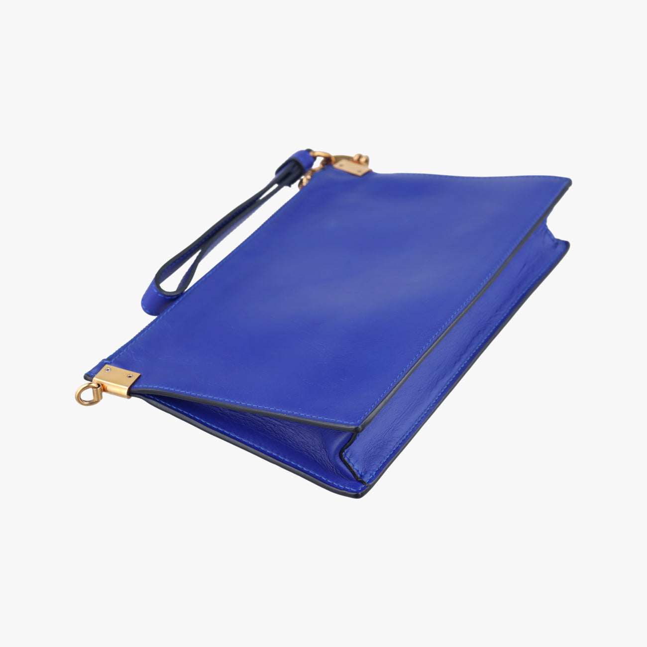 Pre-owned VERSACE La Medusa Blue Leather  shoulderbag | stylenewstar