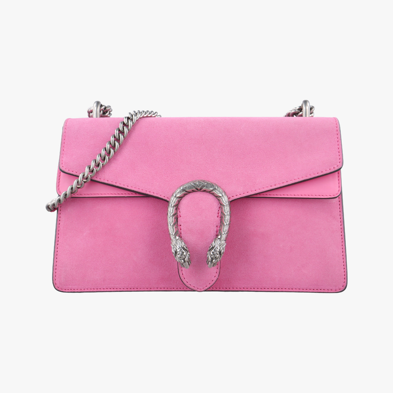 Pre-owned Gucci Dionysus Pink Suede 400249 shoulderbag | stylenewstar