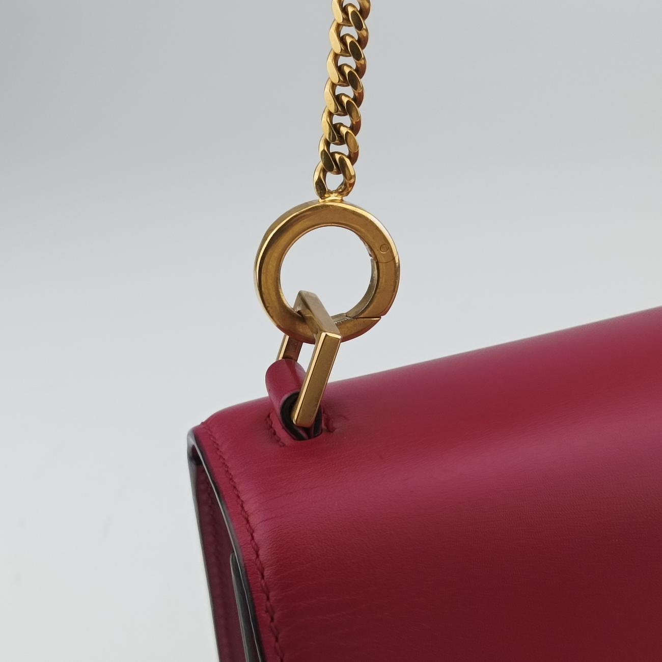 Pre-owned Valentino V sling Pink Leather  shoulderbag | stylenewstar