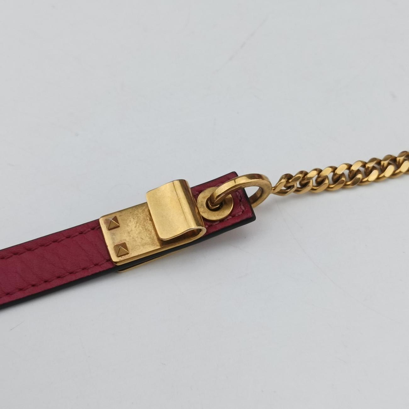 Pre-owned Valentino V sling Pink Leather  shoulderbag | stylenewstar