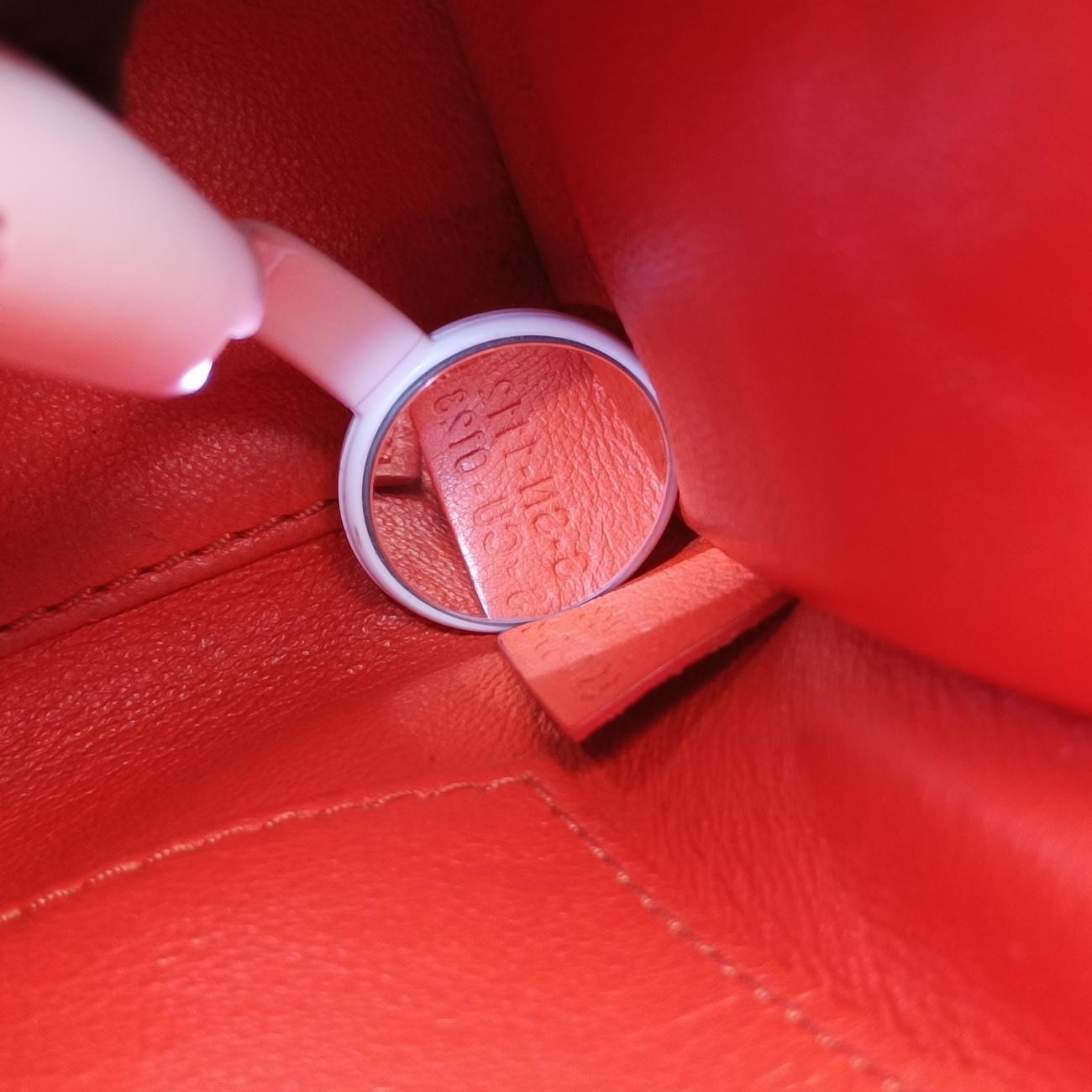 Pre-owned Celine luggage nano shopper Orange Leather  shoulderbag | stylenewstar