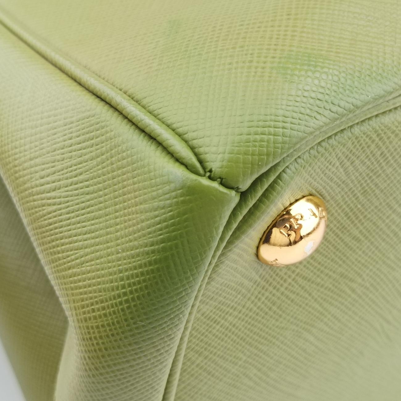 Vintage Prada Parabole Shopping Tote Green SAFFIANO Leather BN2401 handbag | stylenewstar