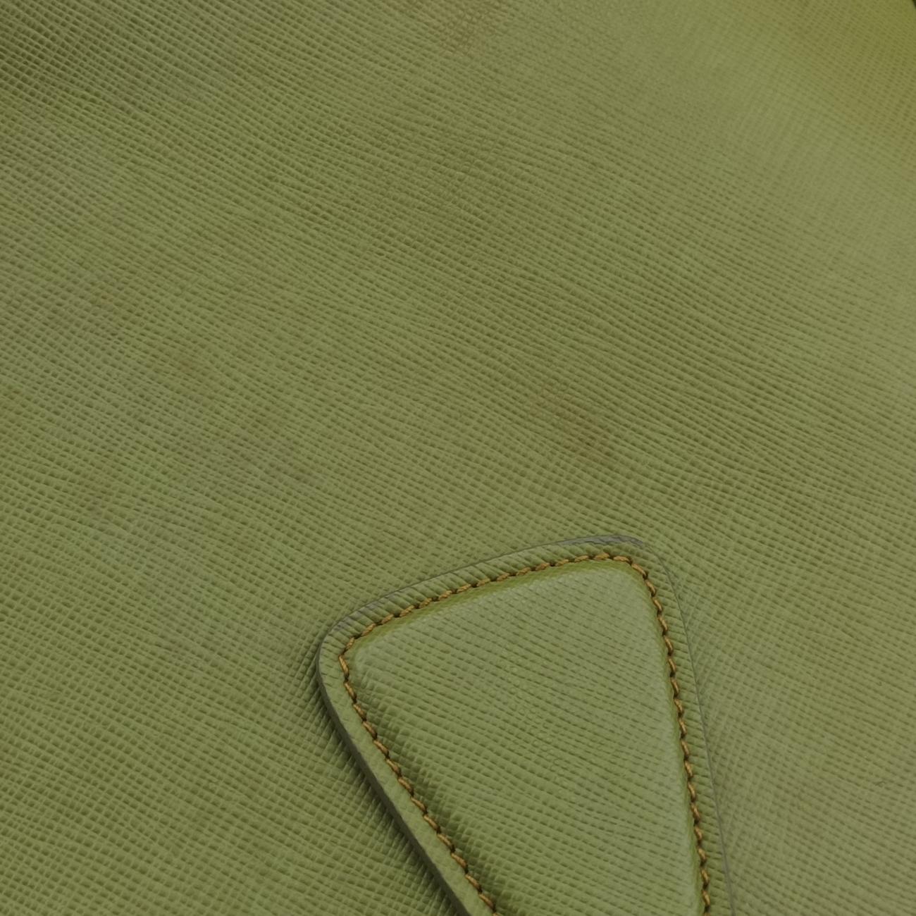 Vintage Prada Parabole Shopping Tote Green SAFFIANO Leather BN2401 handbag | stylenewstar