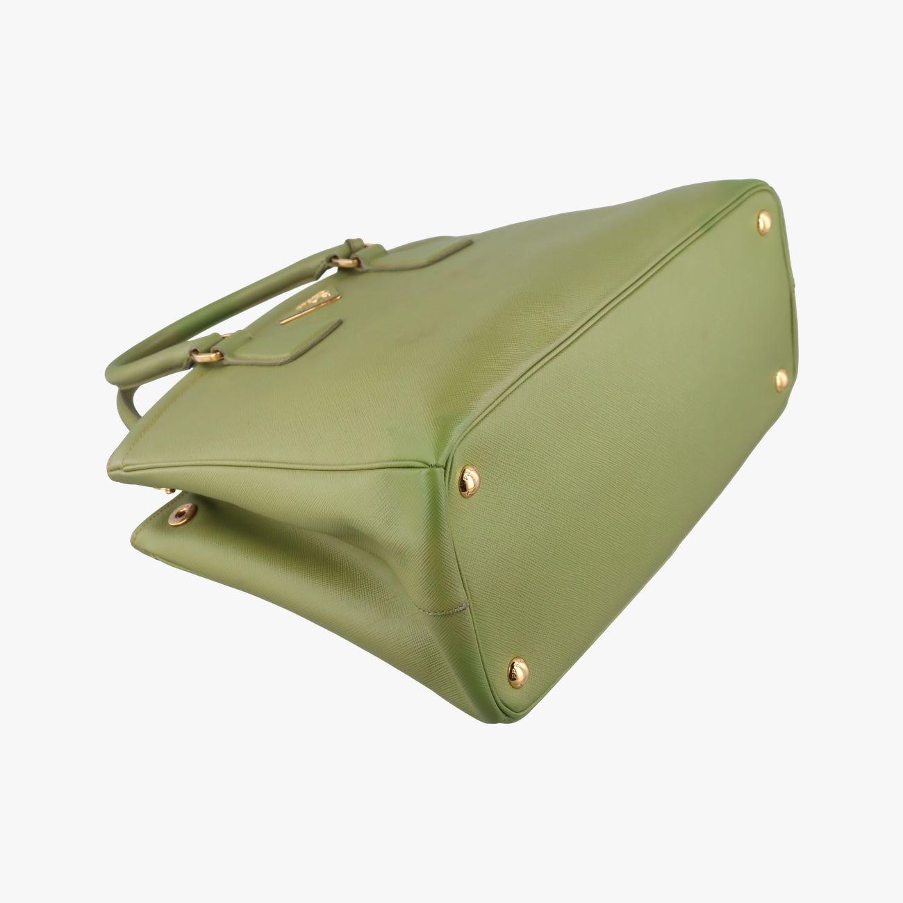 Vintage Prada Parabole Shopping Tote Green SAFFIANO Leather BN2401 handbag | stylenewstar