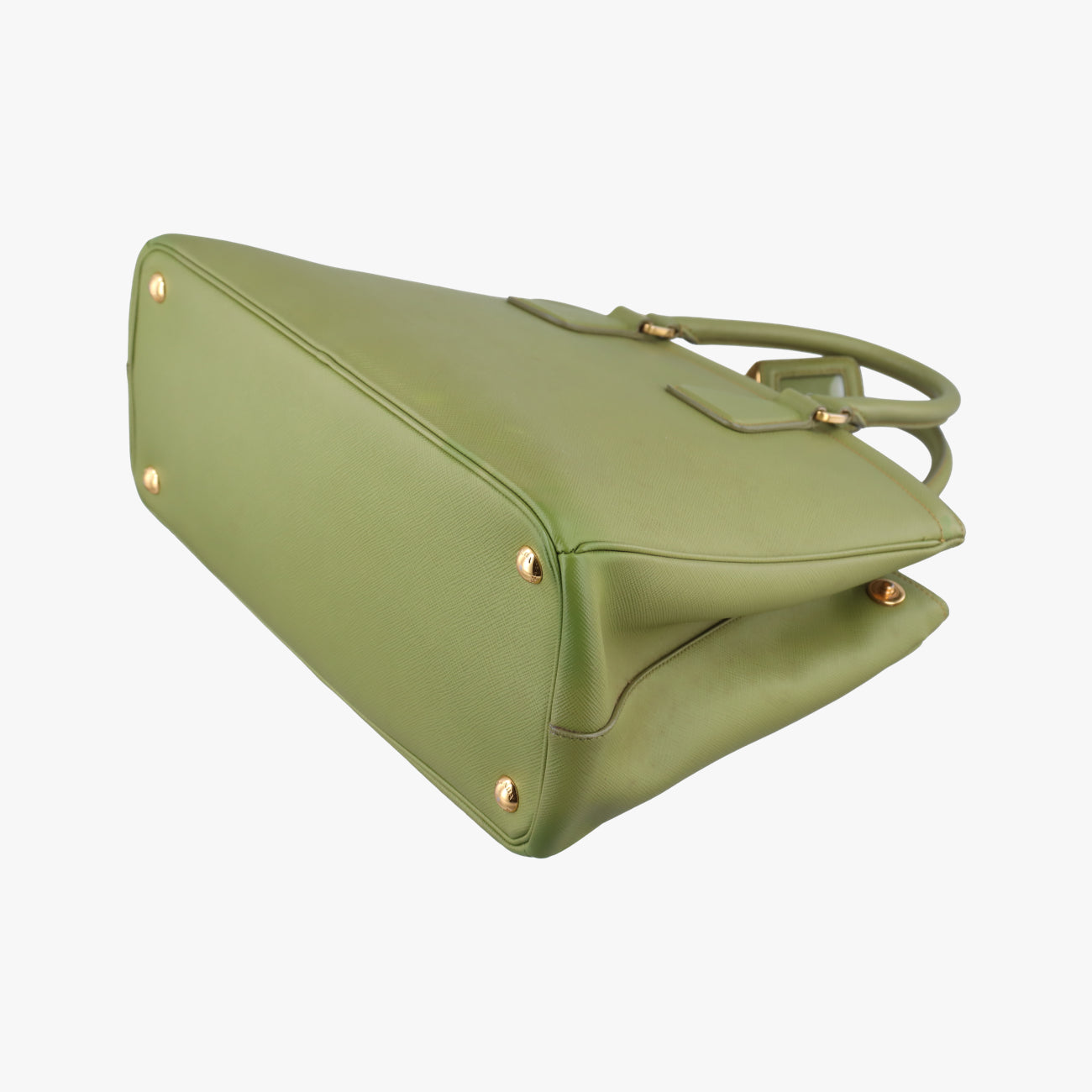 Vintage Prada Parabole Shopping Tote Green SAFFIANO Leather BN2401 handbag | stylenewstar