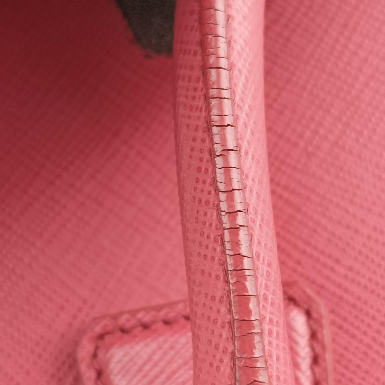 Pre-owned Prada Promenade Pink SAFFIANO Leather BN2558 shoulderbag | stylenewstar