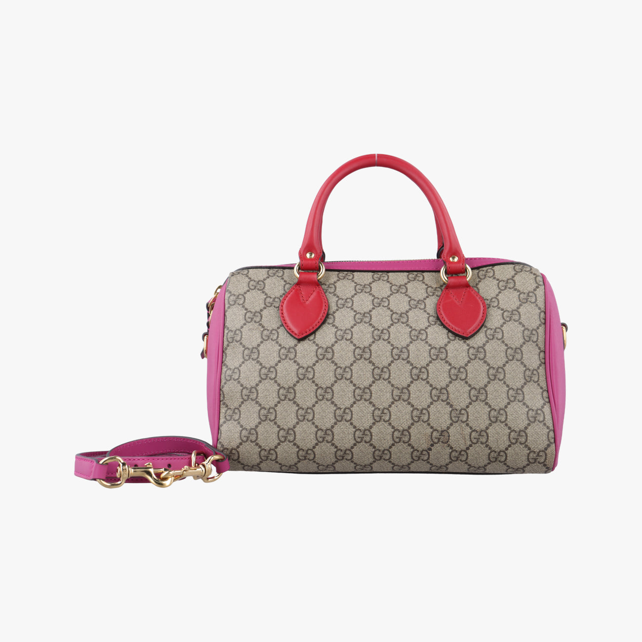 Secondhand Gucci GG SUPREME beige×Multicolour PVC coated canvas x leather 409529 shoulderbag | stylenewstar