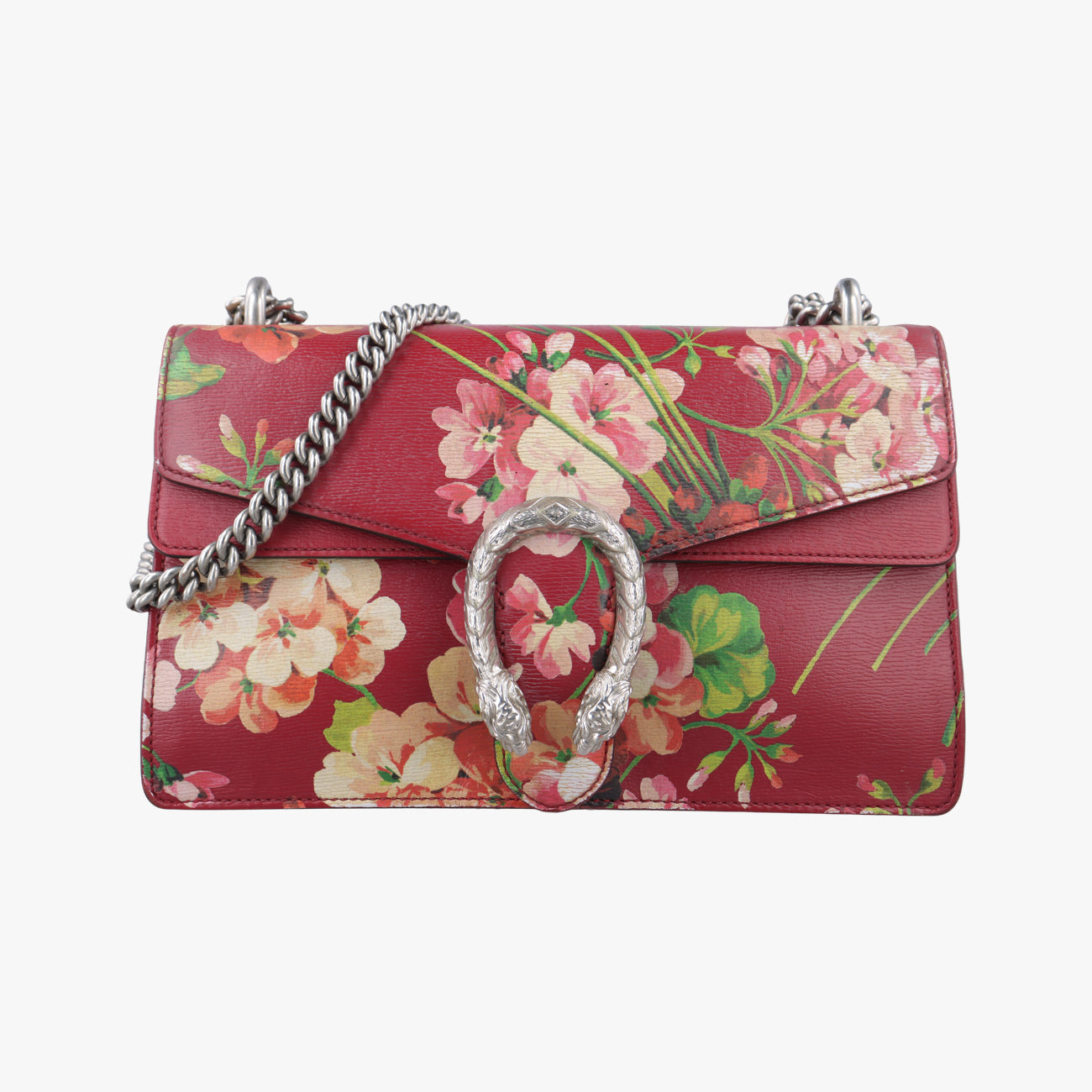 Pre-owned Gucci Dionysus Red×Multicolour Leather 400249 shoulderbag | stylenewstar