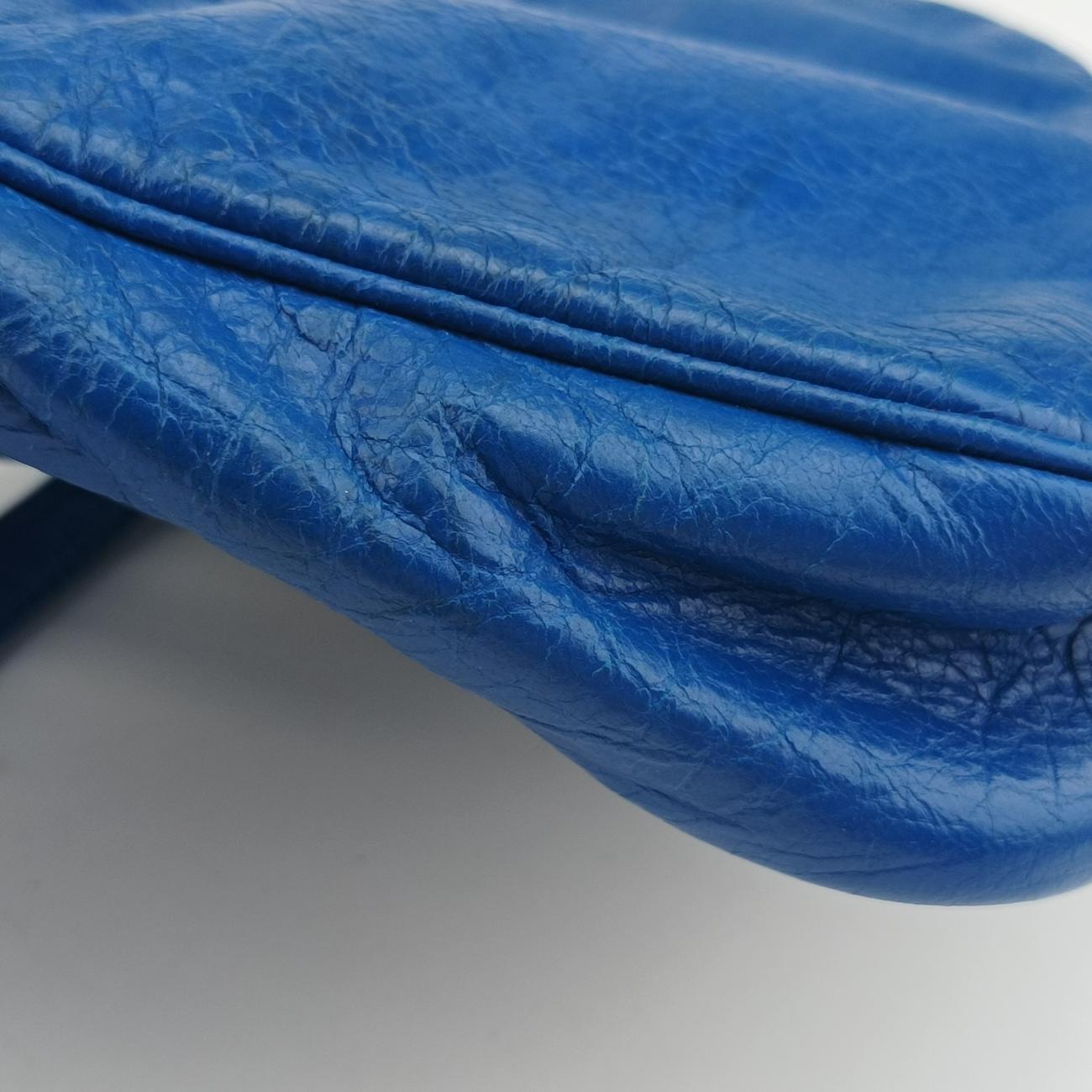 Pre-owned Balenciaga Motocross Giant Classic Hip Blue lambskin  shoulderbag | stylenewstar