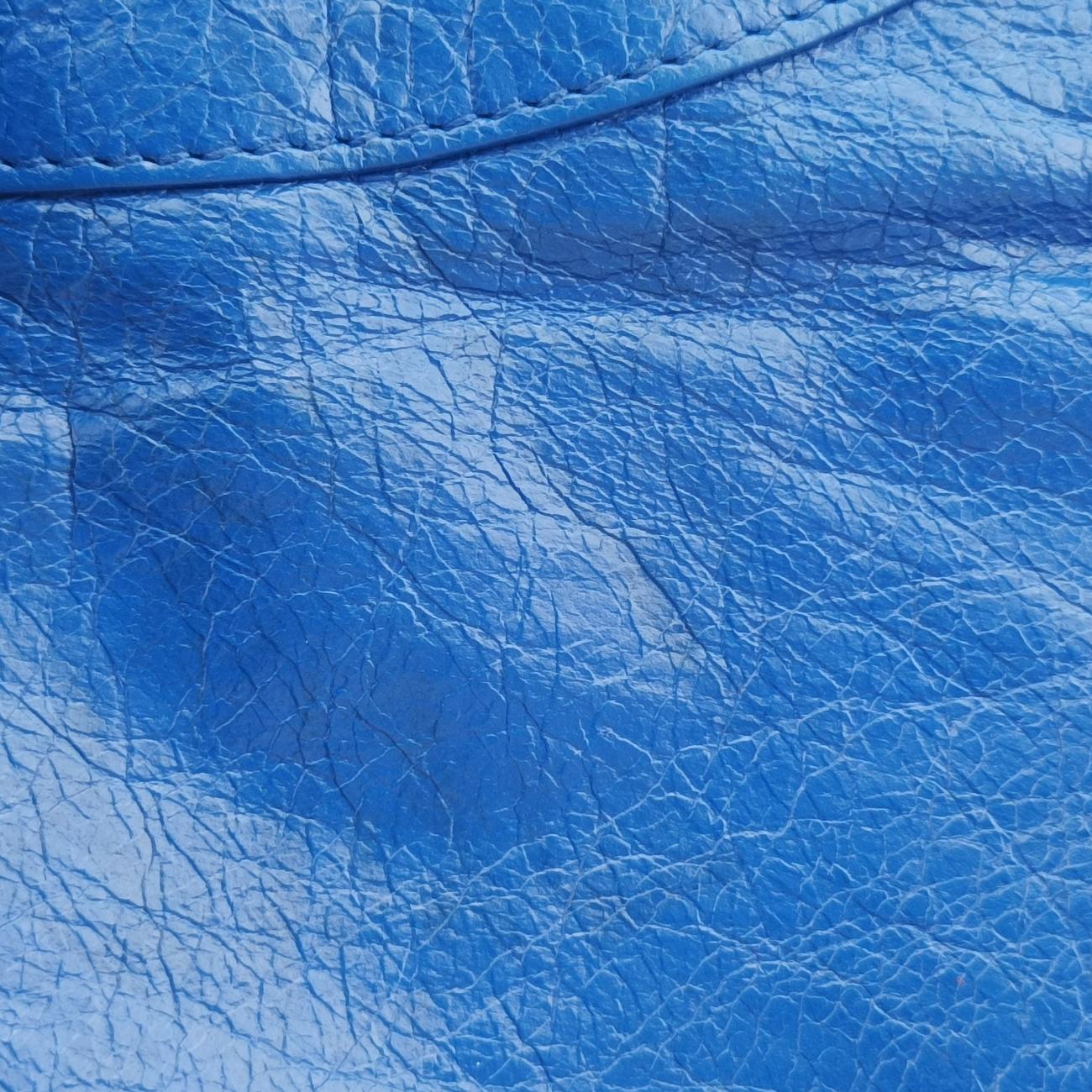 Pre-owned Balenciaga Motocross Giant Classic Hip Blue lambskin  shoulderbag | stylenewstar