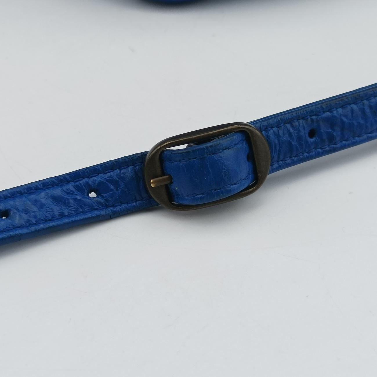 Pre-owned Balenciaga Motocross Giant Classic Hip Blue lambskin  shoulderbag | stylenewstar