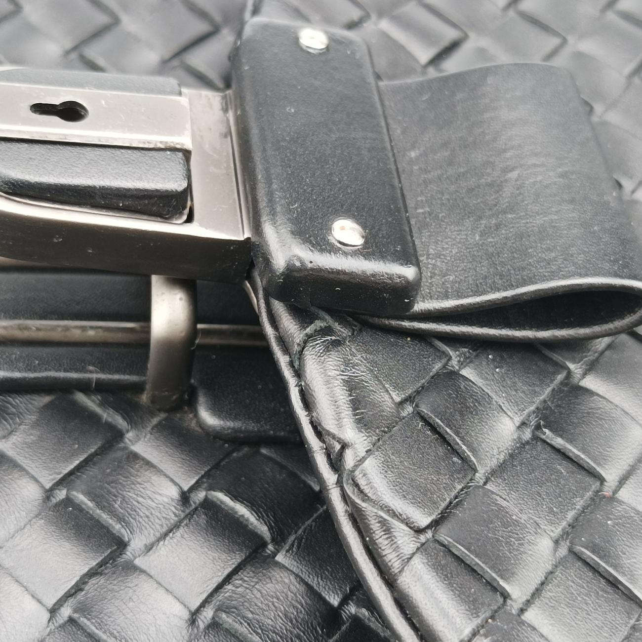 Pre-owned Bottega Veneta Intrecciato Black lambskin  handbag | stylenewstar