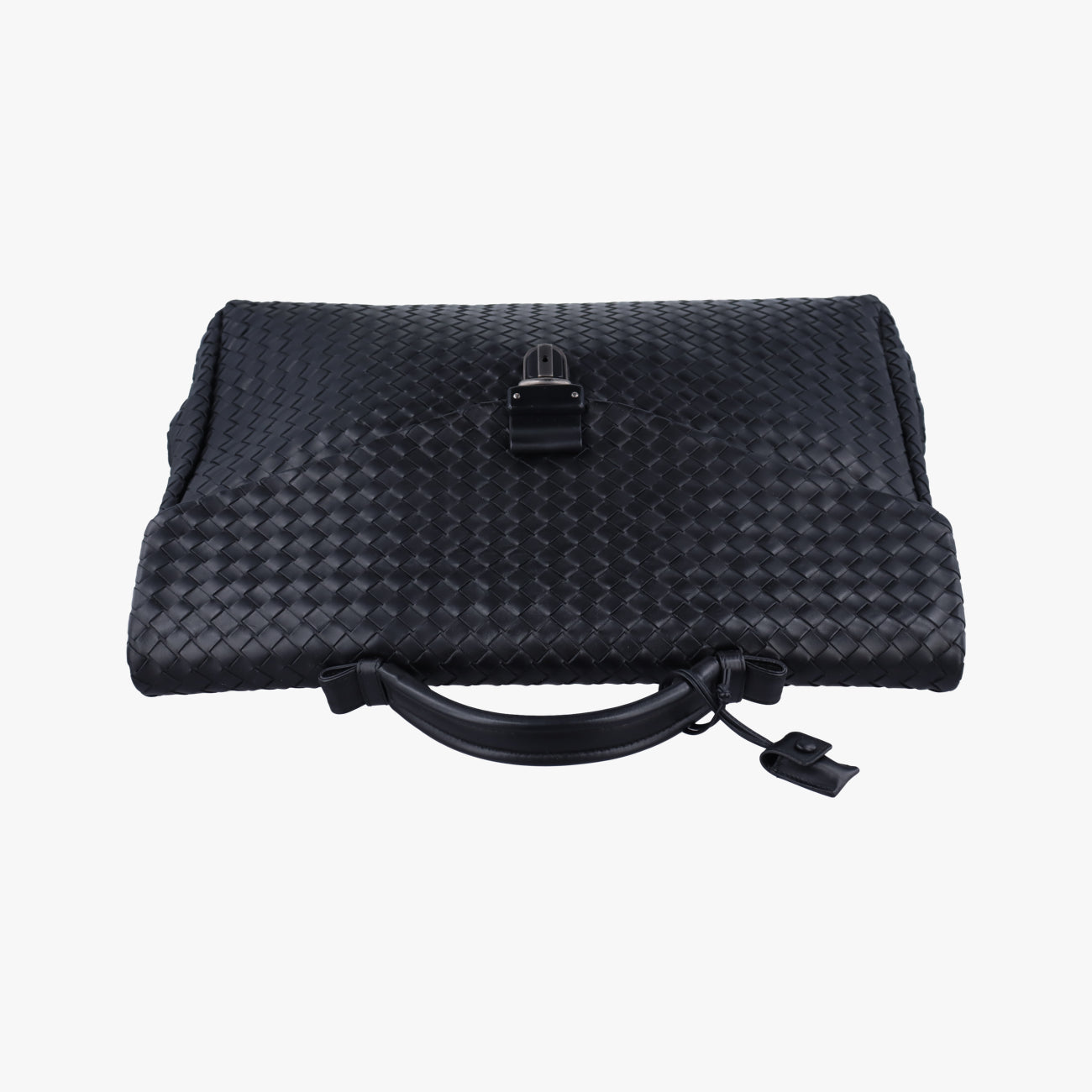 Pre-owned Bottega Veneta Intrecciato Black lambskin  handbag | stylenewstar