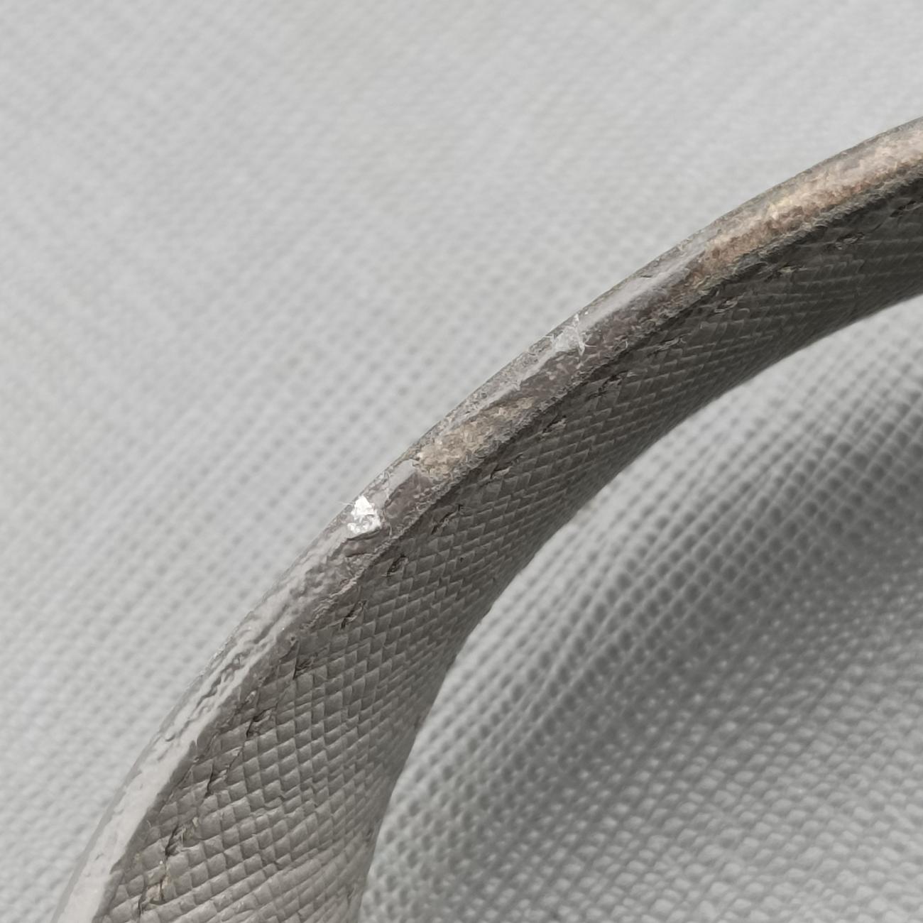 Vintage Prada Triangle Logo Plate Grey Saffiano Leather  handbag | stylenewstar