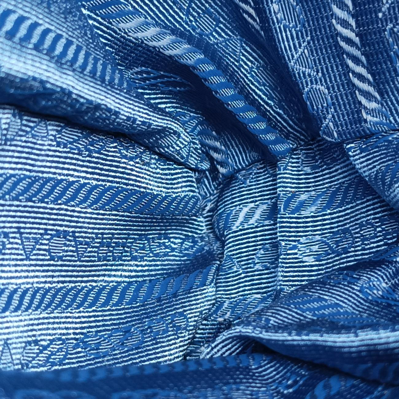 Vintage Prada logo Blue Leather WS7901 handbag | stylenewstar