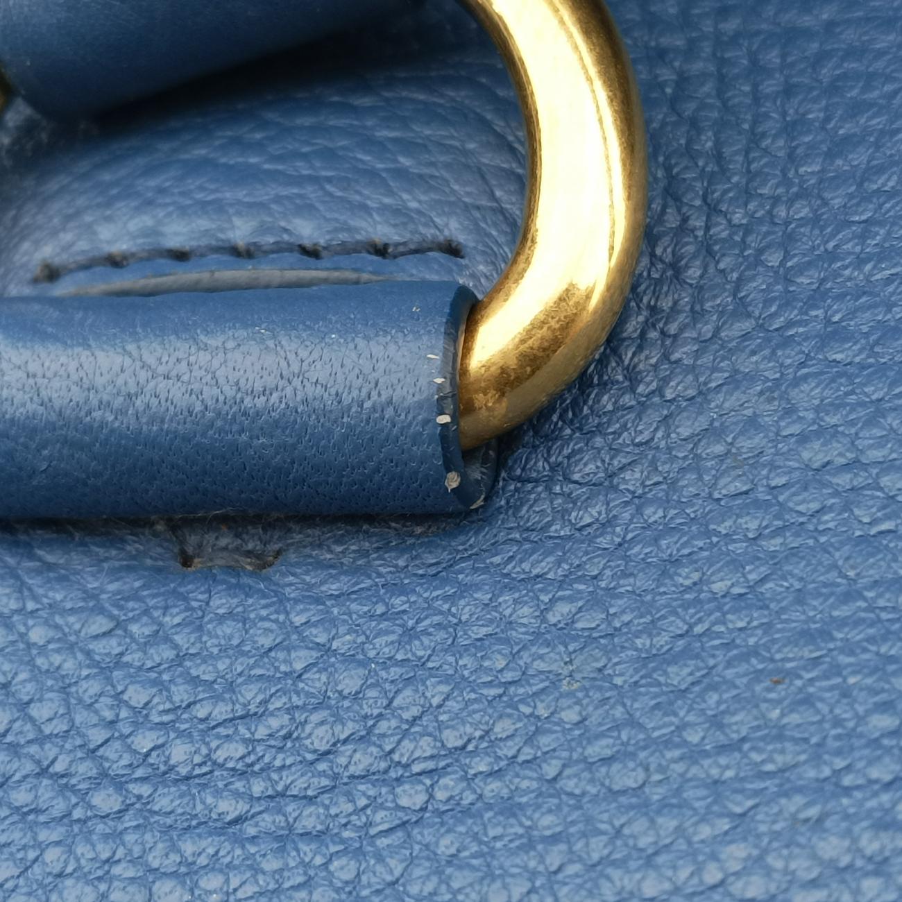 Vintage Prada logo Blue Leather WS7901 handbag | stylenewstar