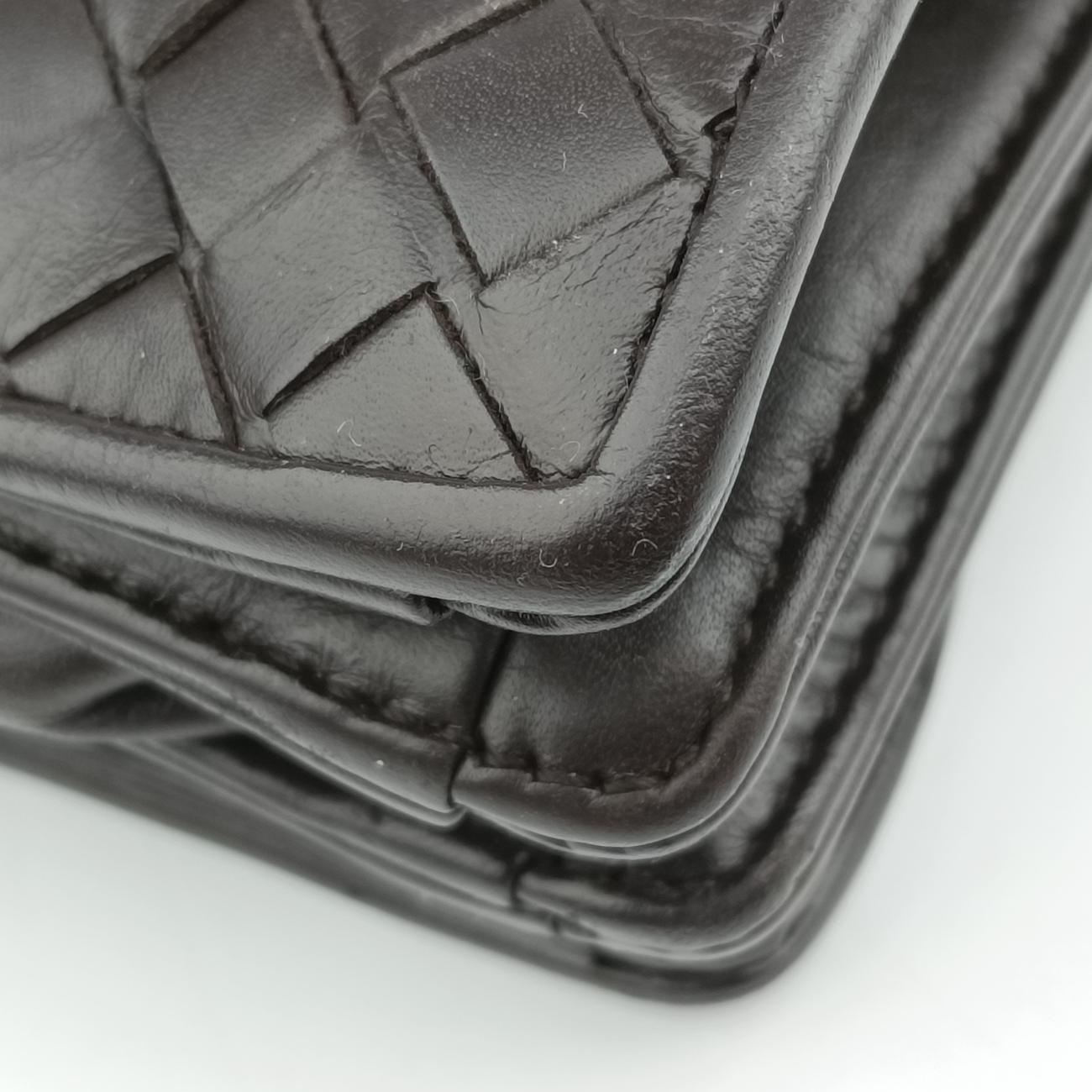 Pre-owned Bottega Veneta Intrecciato Brown lambskin  handbag | stylenewstar