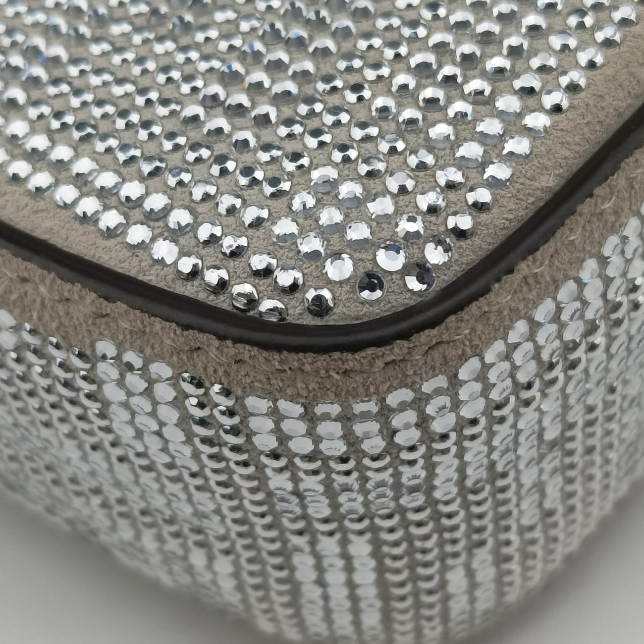 Pre-owned Fendi BAGUETTE Grey leather 8BS017 shoulderbag | stylenewstar