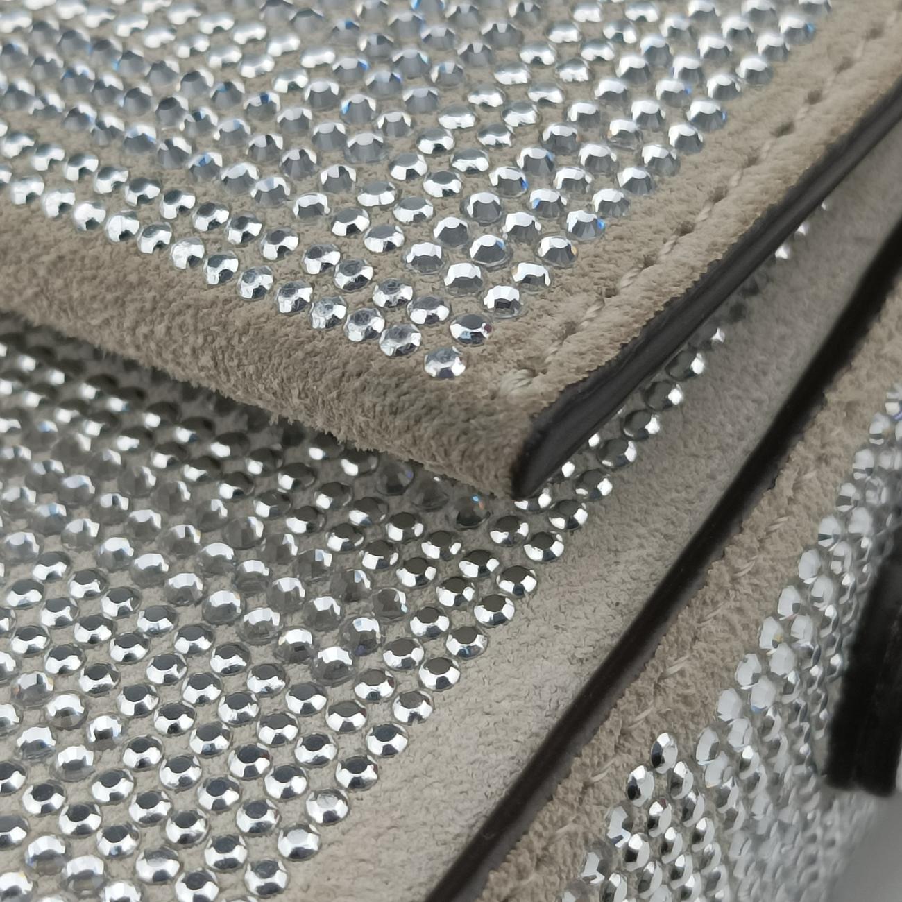 Pre-owned Fendi BAGUETTE Grey leather 8BS017 shoulderbag | stylenewstar