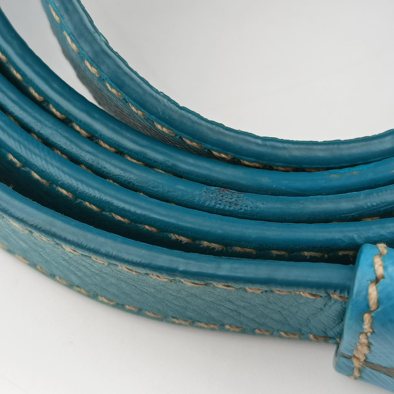 Pre-owned Prada buckle messenger Blue Nylon  shoulderbag | stylenewstar