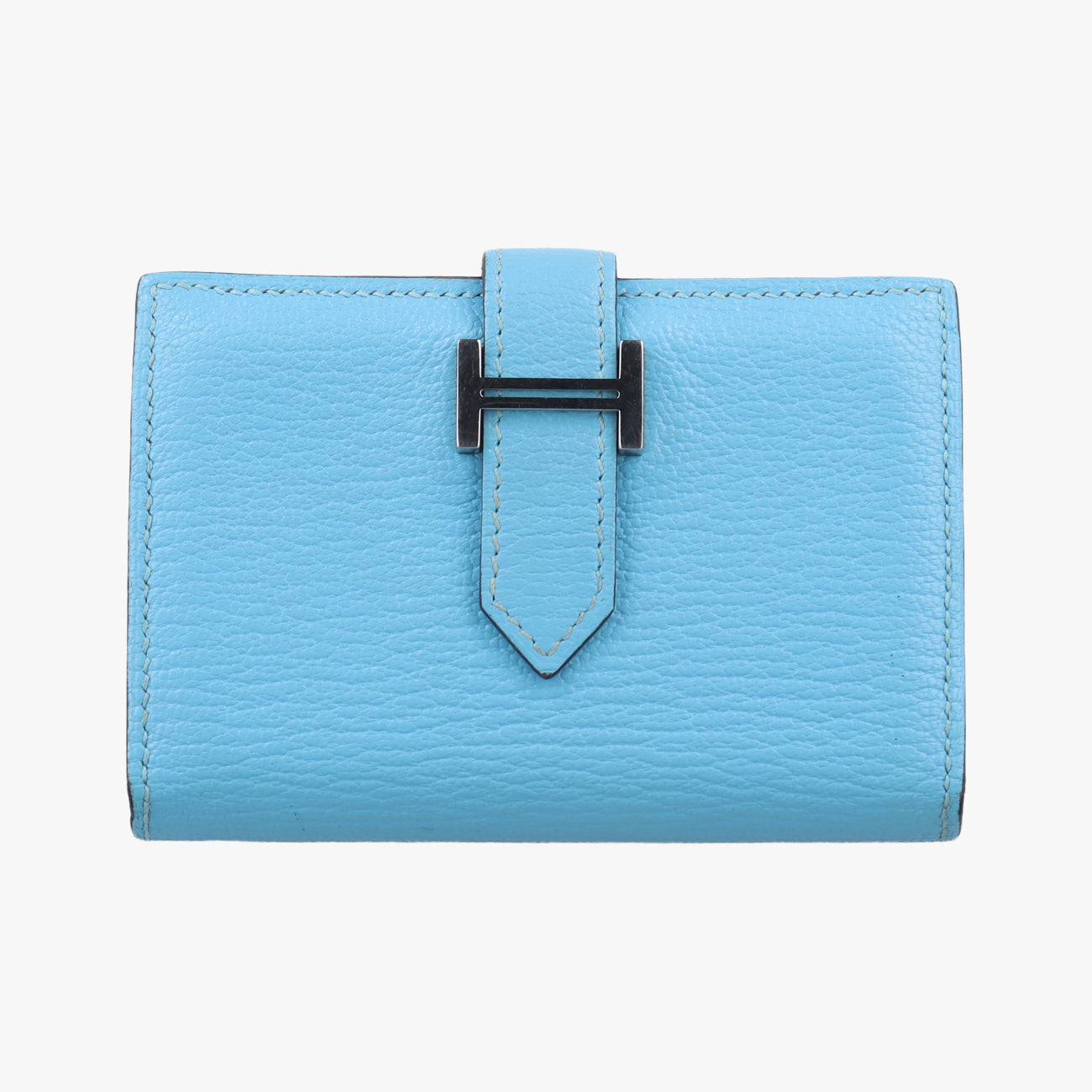 Pre-owned Hermes Bearn Soufflet Blue leather  others | stylenewstar